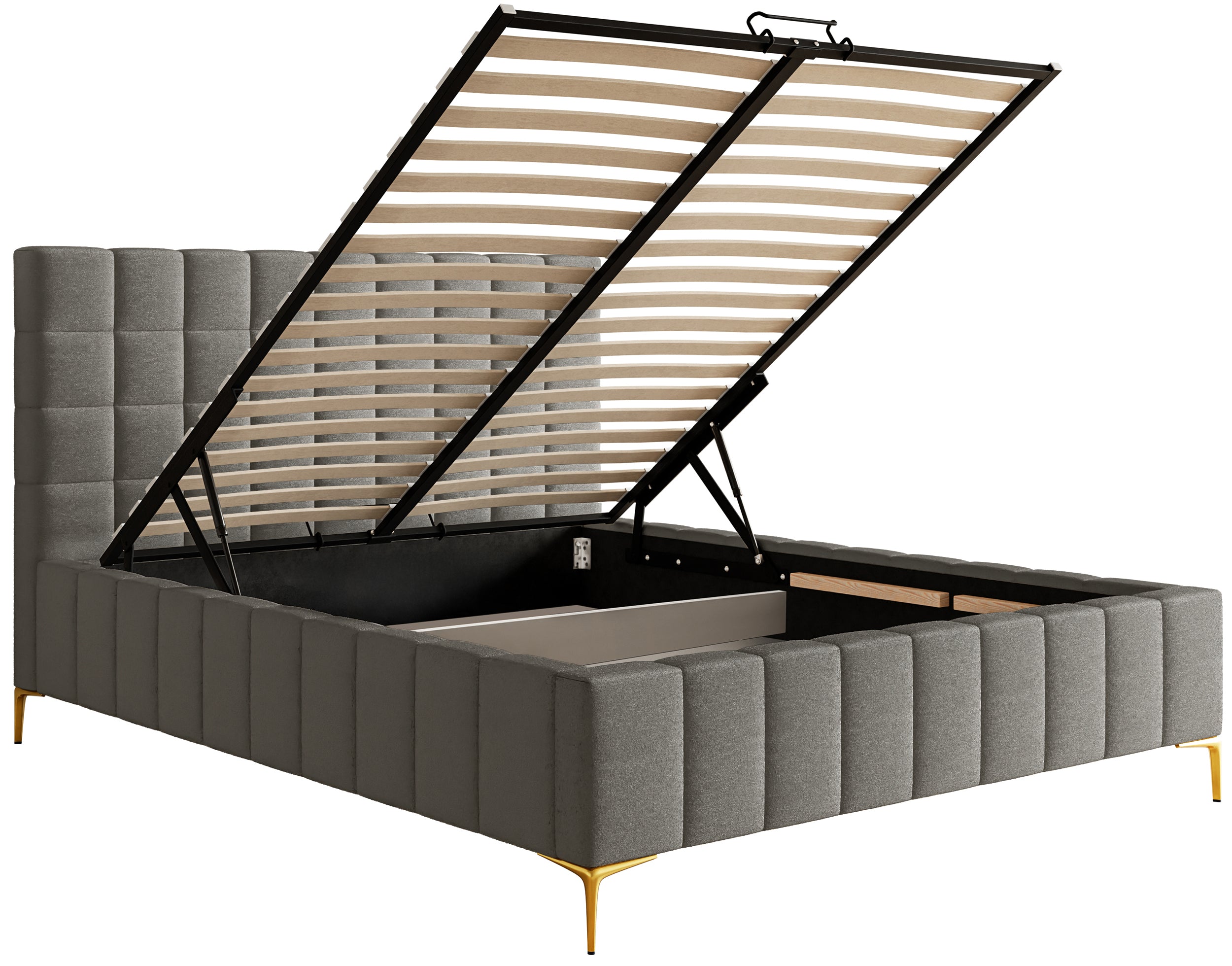 selsey-polsterbett-szejlo-140x200-cm-mit-stauraum-metallrahmen-grauer-chenille image 5