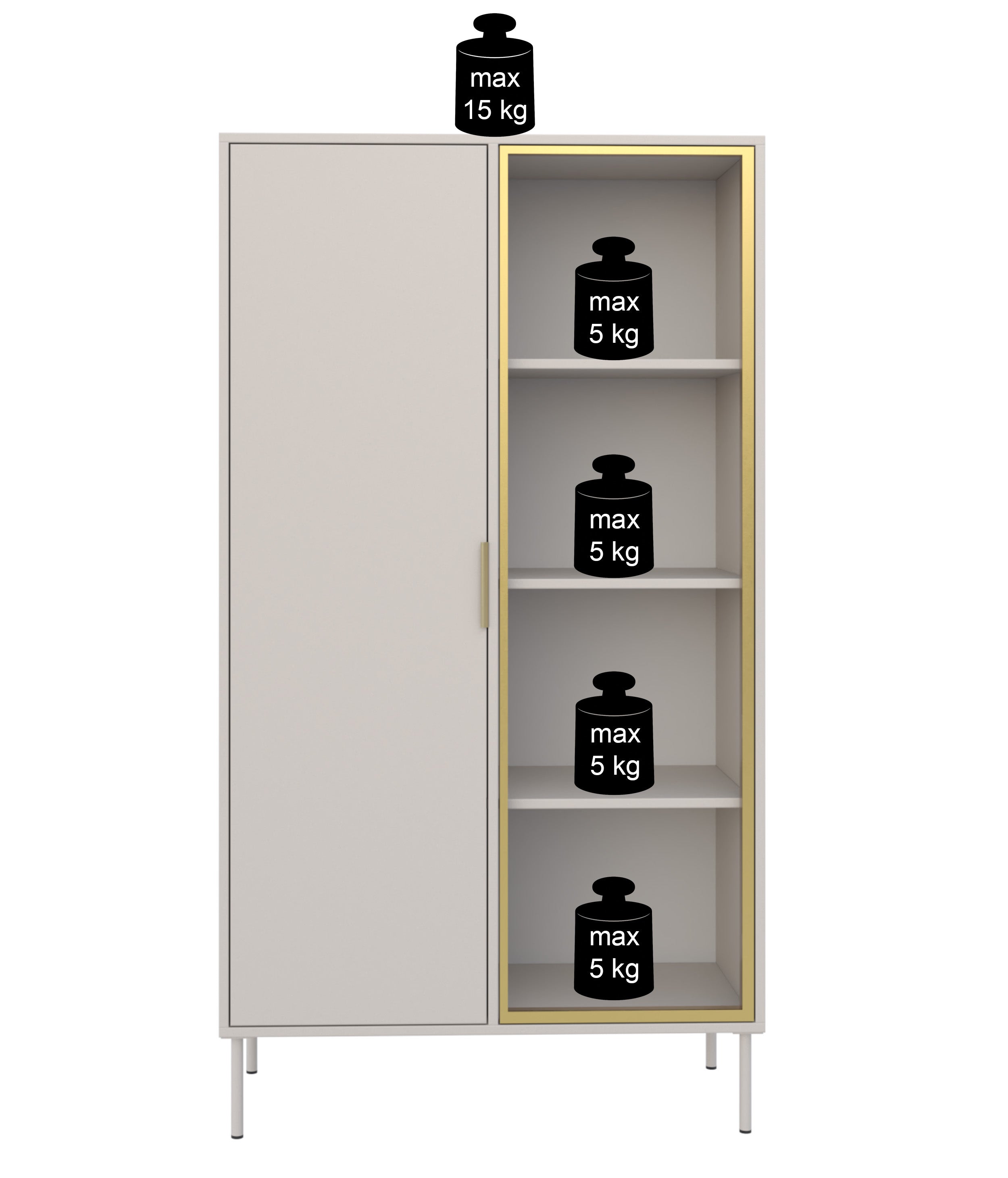 selsey-vena-zweifl-geliger-vitrinenschrank-90-cm-mit-kaschmirfarbener-glasfront image 7