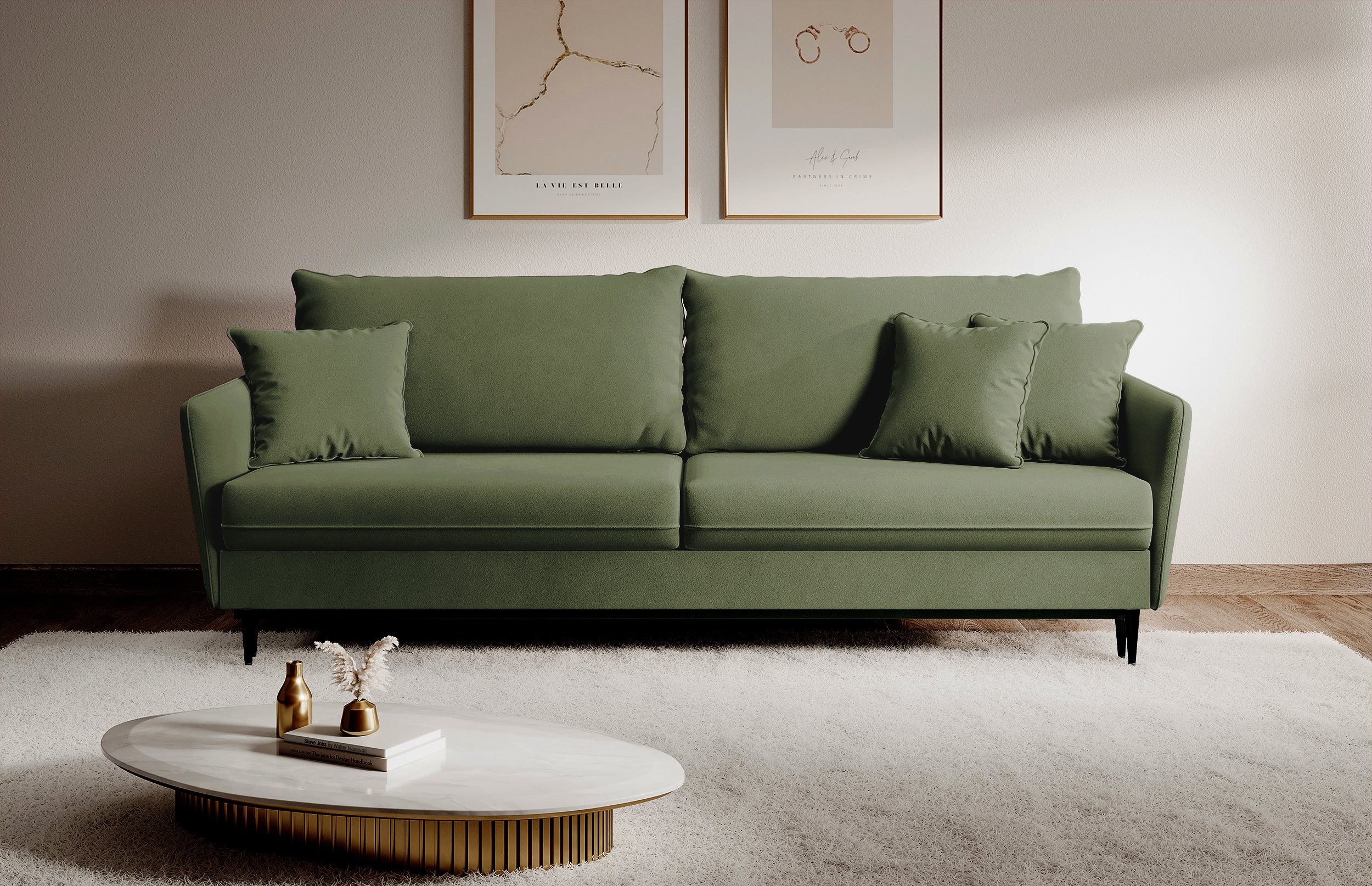 selsey-volio-3-sitzer-sofa-salbeigr-n-samt-wasserabweisend-schwarze-beine image 5