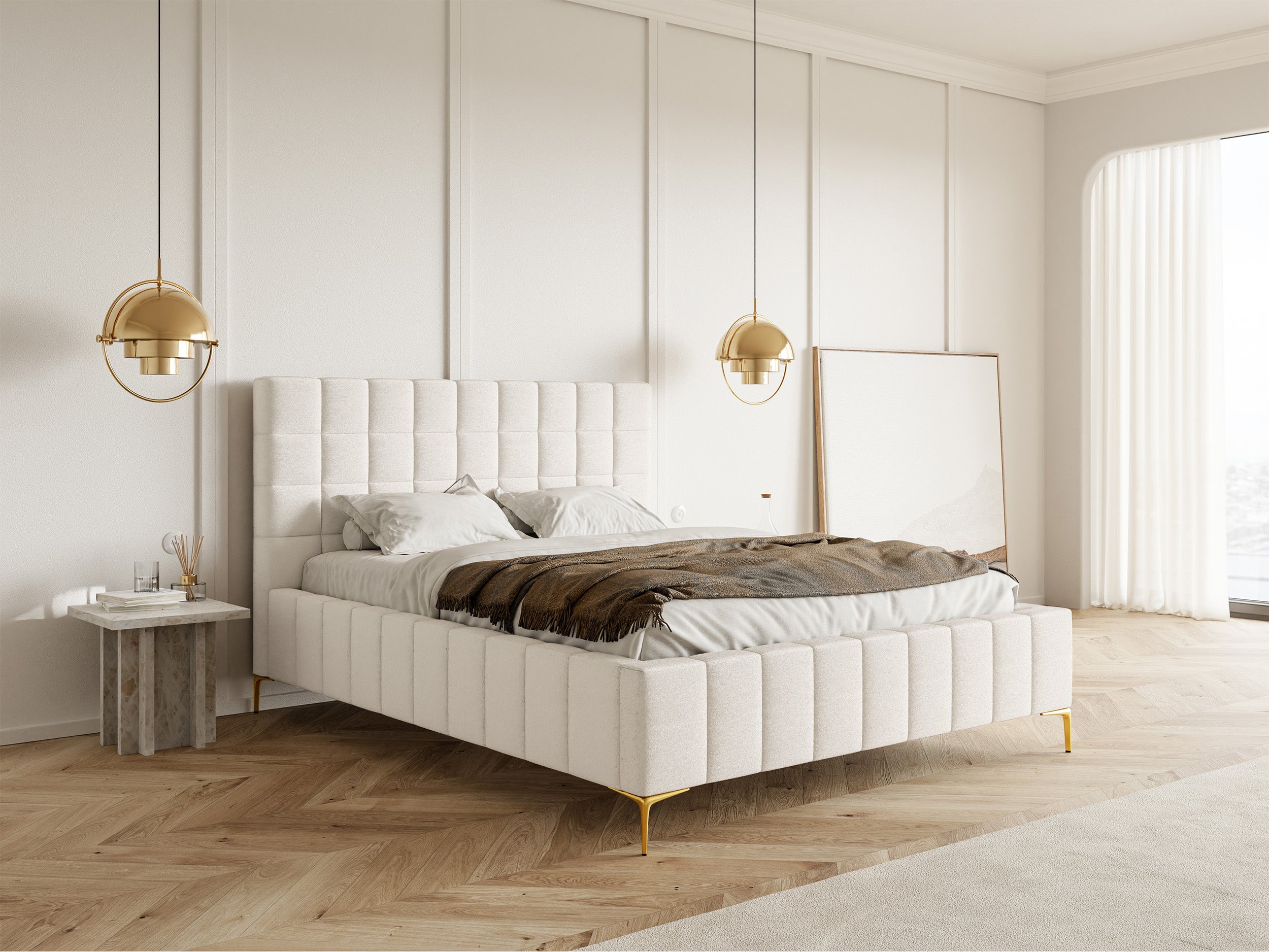 selsey-szejlo-polsterbett-140x200-cm-mit-stauraum-creme-chenille-metallrahmen image 3