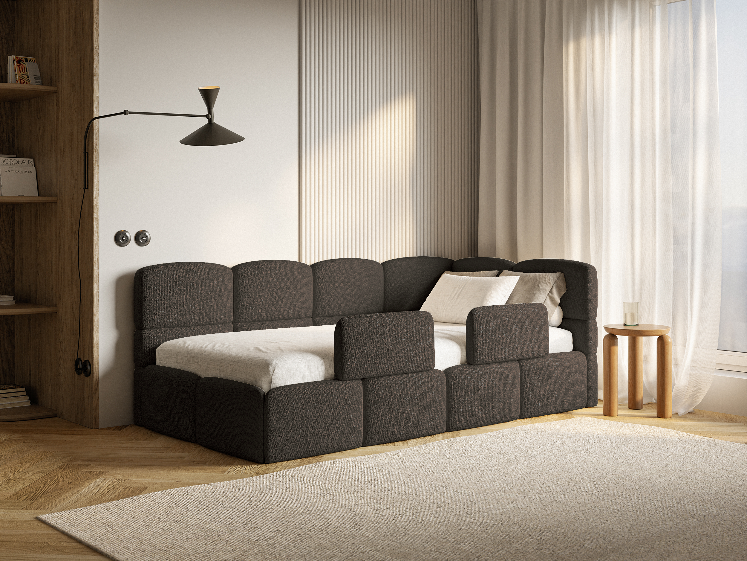 selsey-cloudy-jugendbett-90x200-cm-rechtsseitig-mit-stauraum-und-braunen-boucl-g image 4