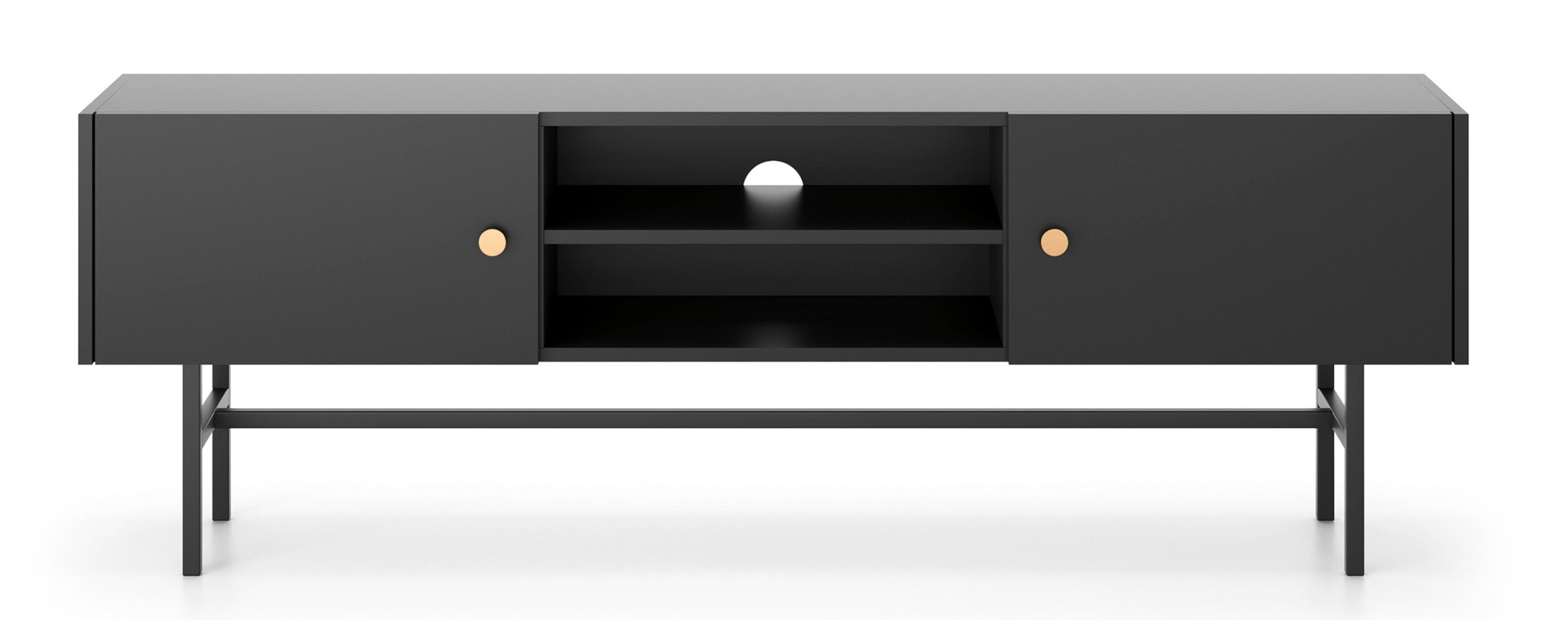 selsey-divenos-tv-schrank-155-cm-zweifl-gelig-mit-nischen-schwarz image 4
