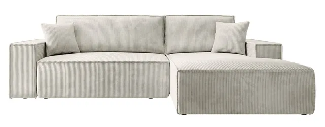 selsey-farese-new-ecksofa-mit-schlaffunktion-rechtsseitig-creme-cord-mit-staurau image 1