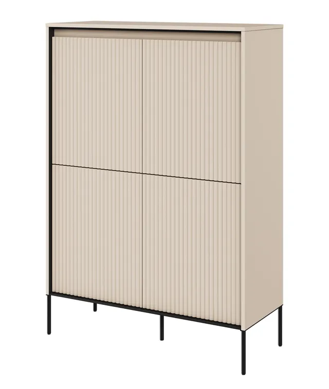 selsey-trend-hohe-kommode-98-cm-4-t-rig-mit-led-beige image 1