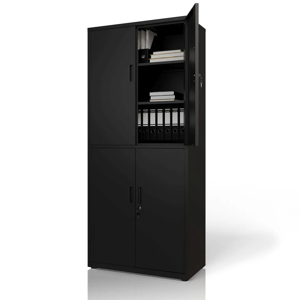 juskys-aktenschrank-aus-metall-schwarz-abschlie-bar-mit-cam-lock image 1