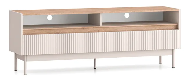 selsey-dunea-tv-schrank-154-cm-kaschmir-eiche-mit-zwei-schubladen image 1