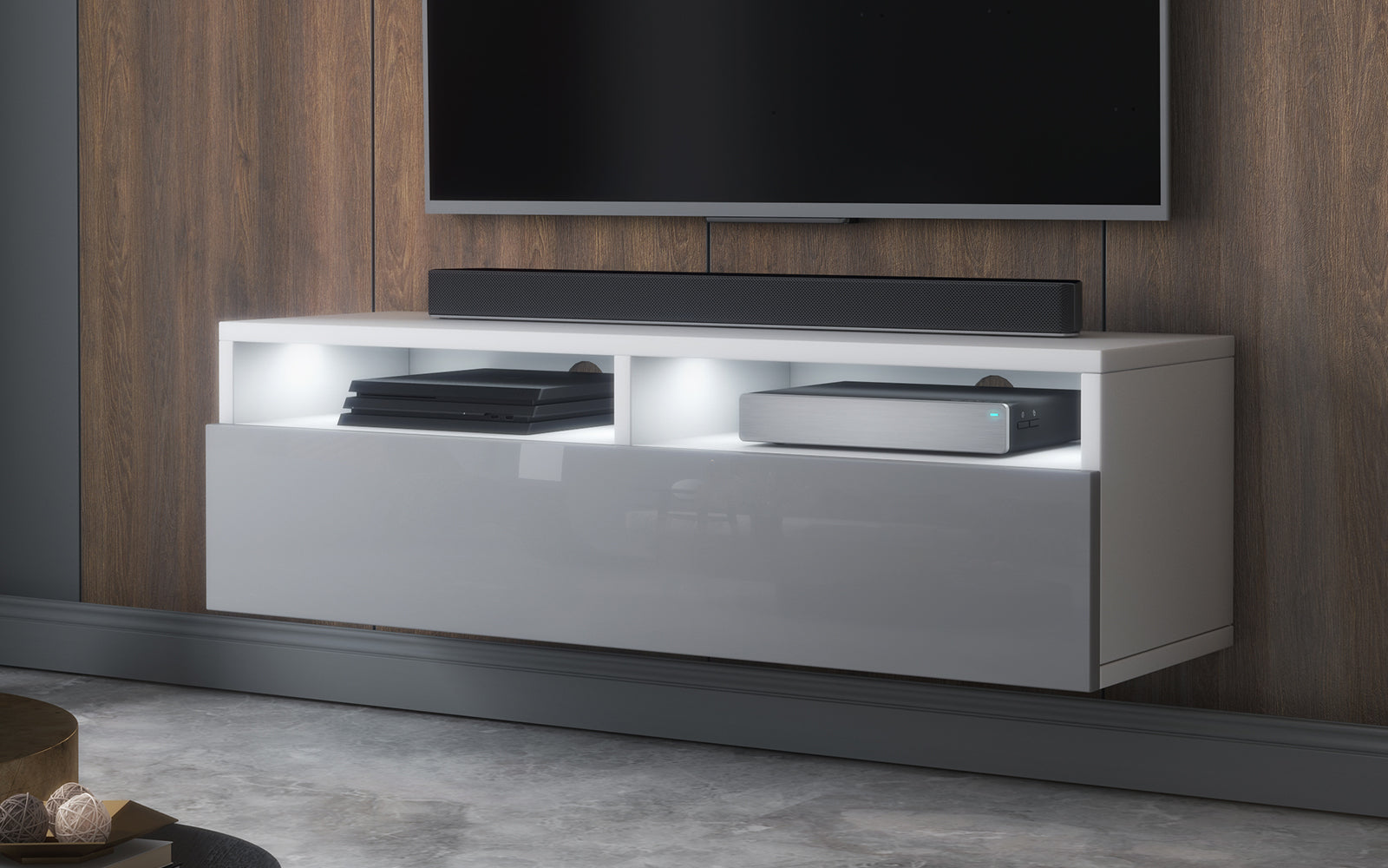 selsey-rednaw-tv-schrank-100-cm-mit-schublade-wei-matt-grau-gl-nzend image 3