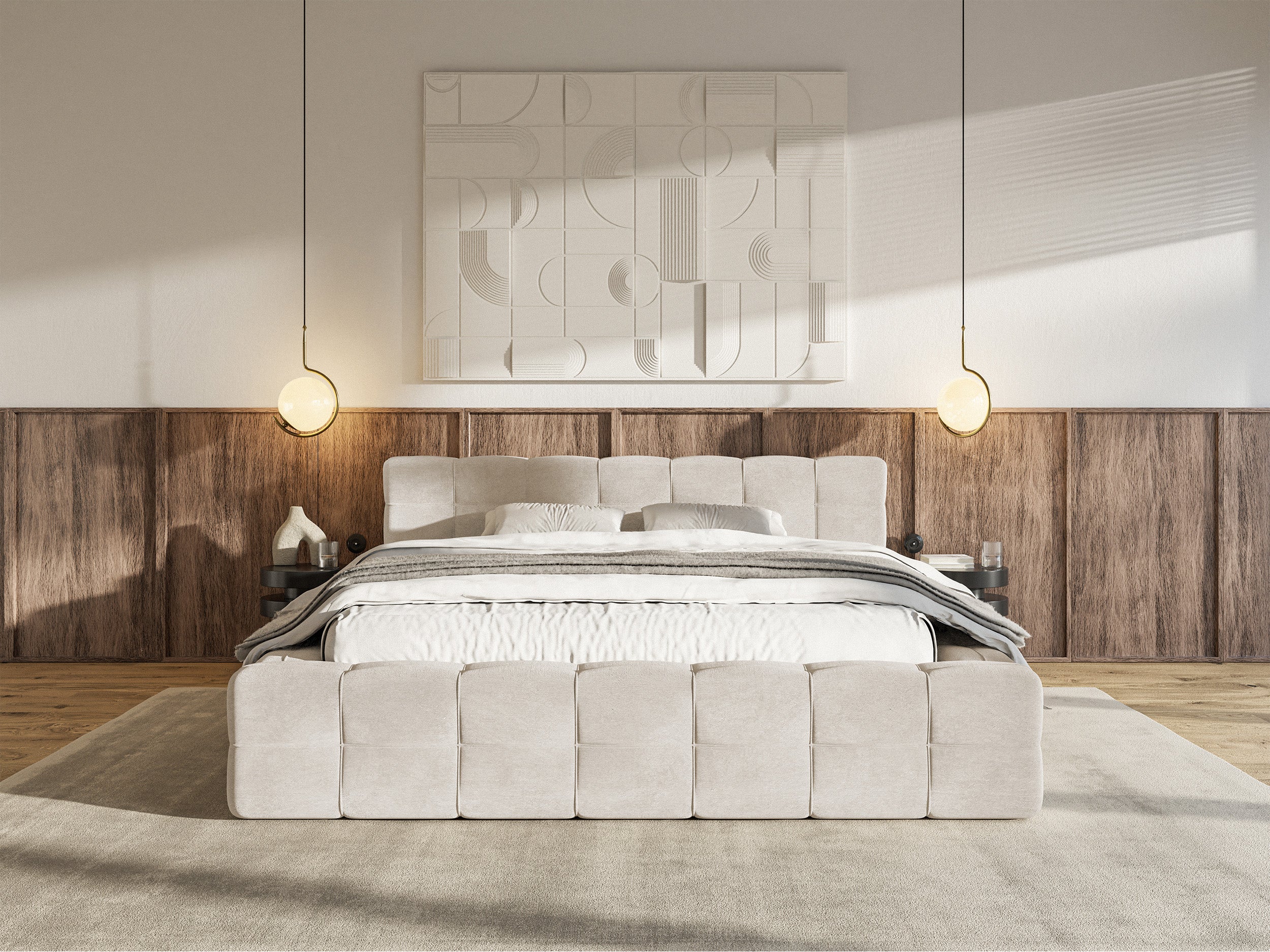 selsey-puffly-polsterbett-180x200-cm-mit-stauraum-metallrahmen-grau-beige-samt image 3