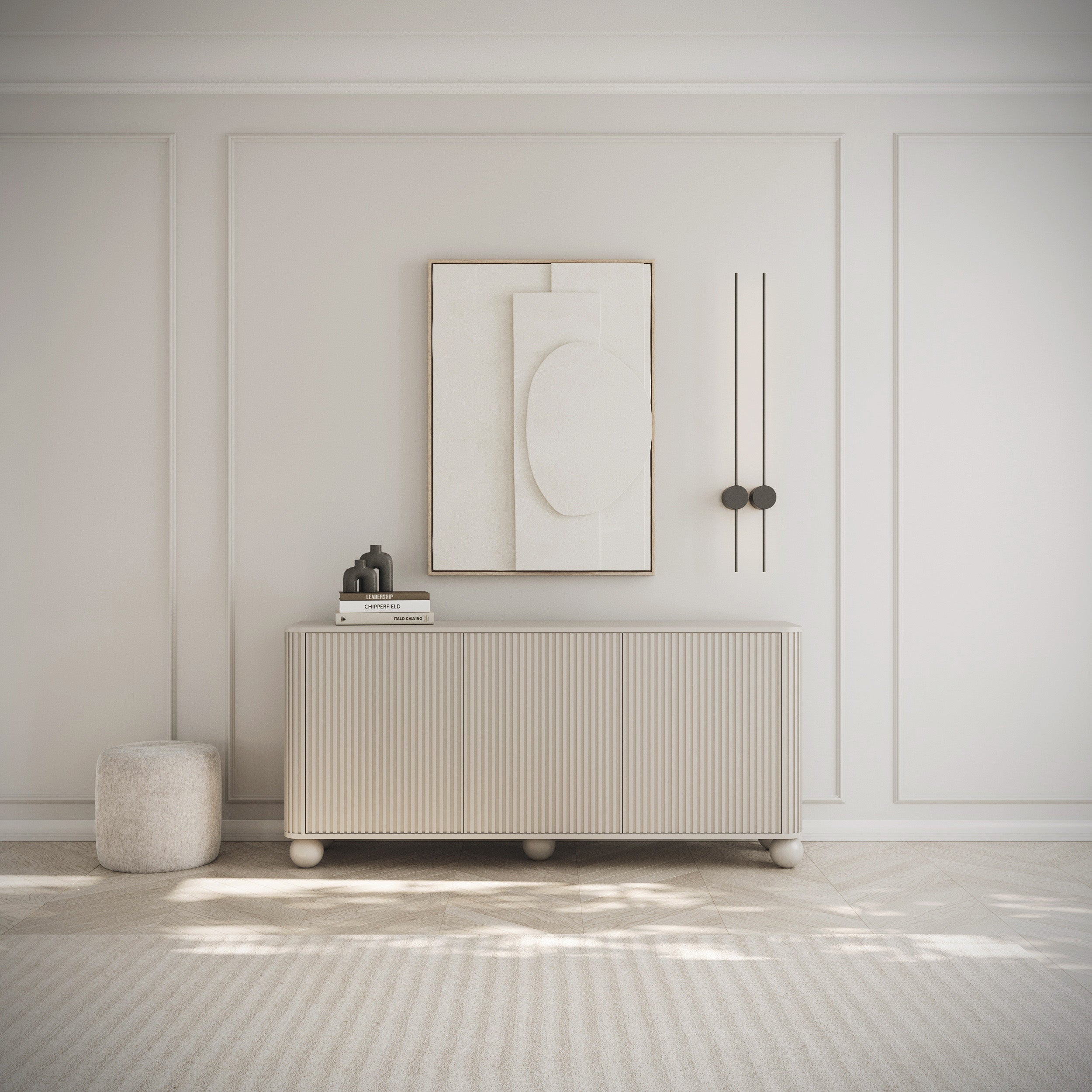 selsey-arvello-kommode-dreit-rig-163-cm-sandbeige-mit-fr-sungen-kugelbeine image 3
