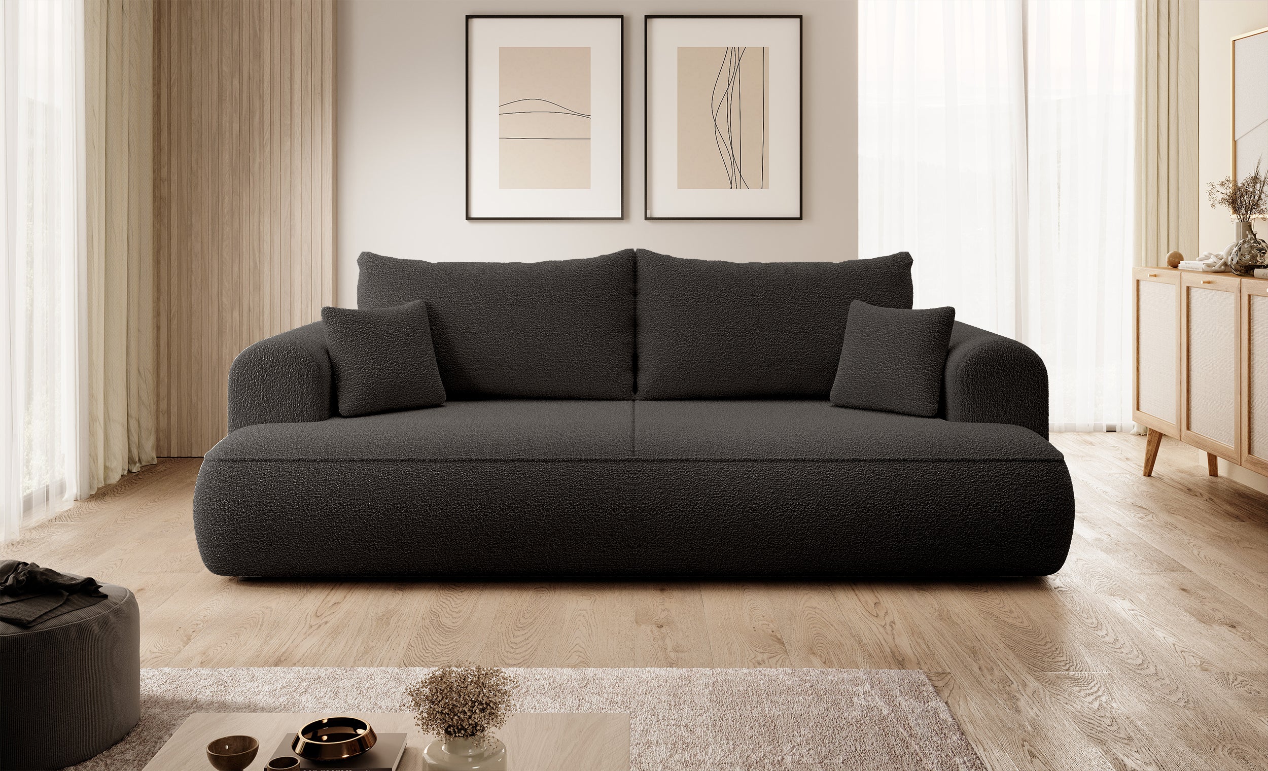 selsey-ovo-schlafsofa-3-sitzer-dunkelgrau-boucl-mit-stauraum image 2