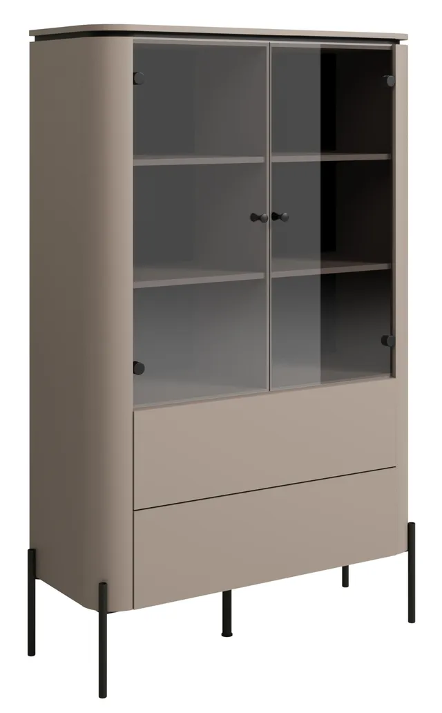 selsey-calderis-zweit-riger-vitrinenschrank-mit-zwei-schubladen-98-cm-congo image 1