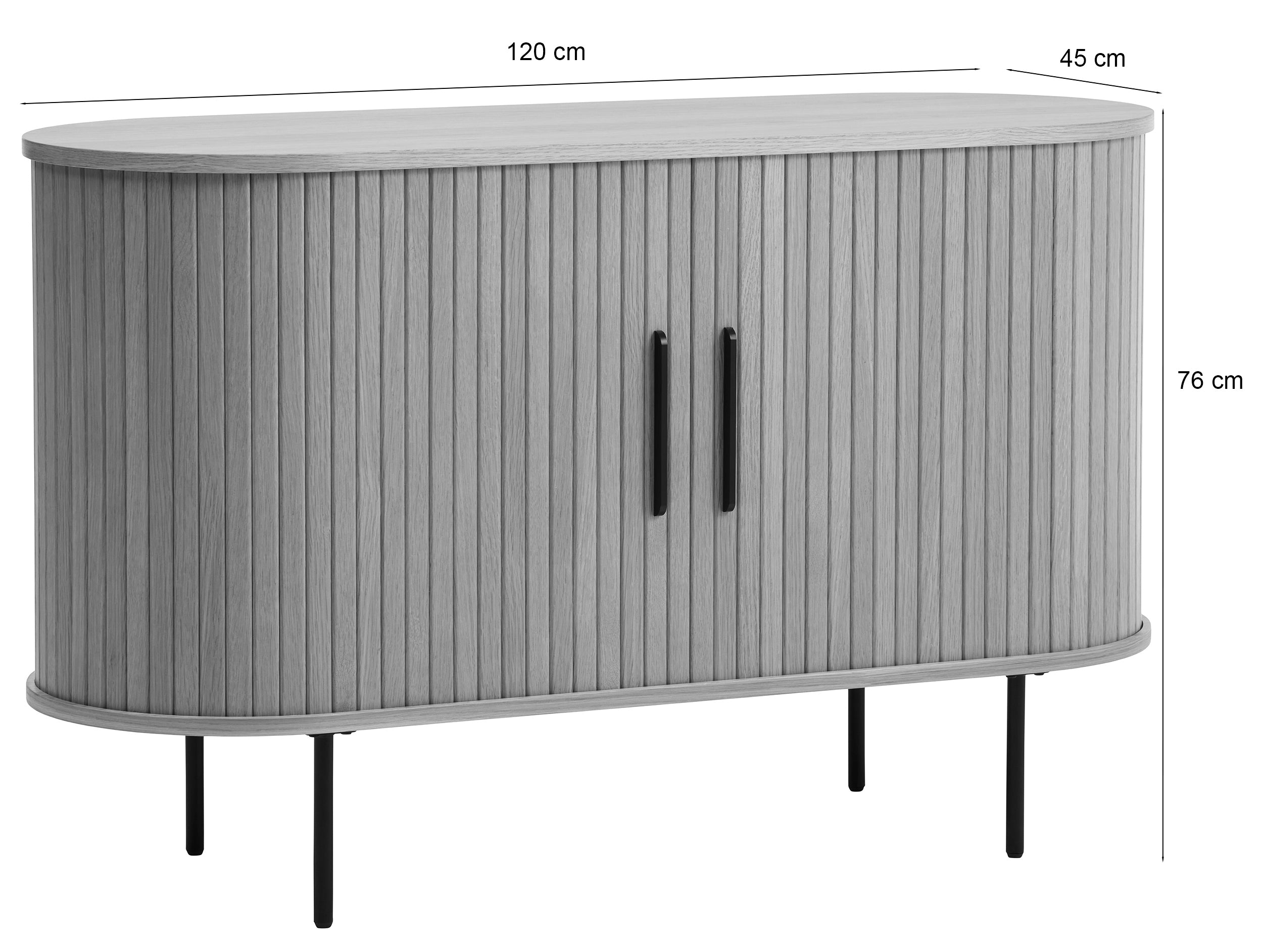selsey-gativel-kommode-120-cm-lamellen-eiche-schwarz image 7