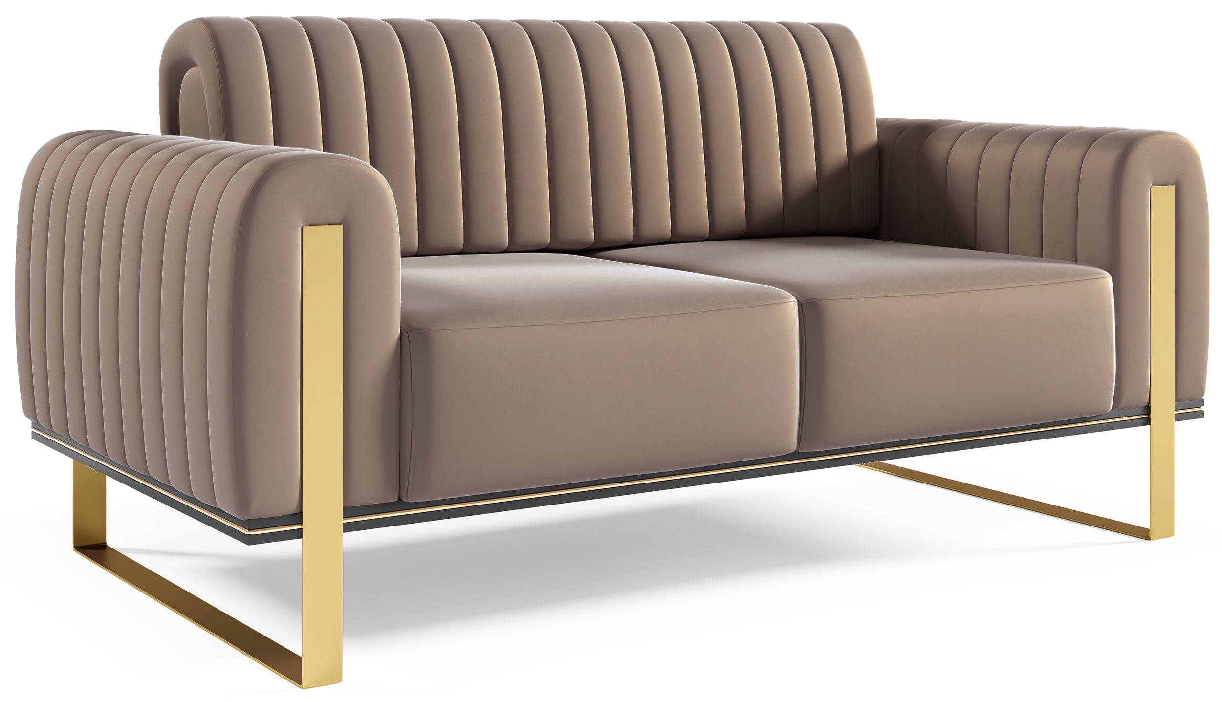 selsey-parissa-zweisitziges-sofa-brauner-samt image 5