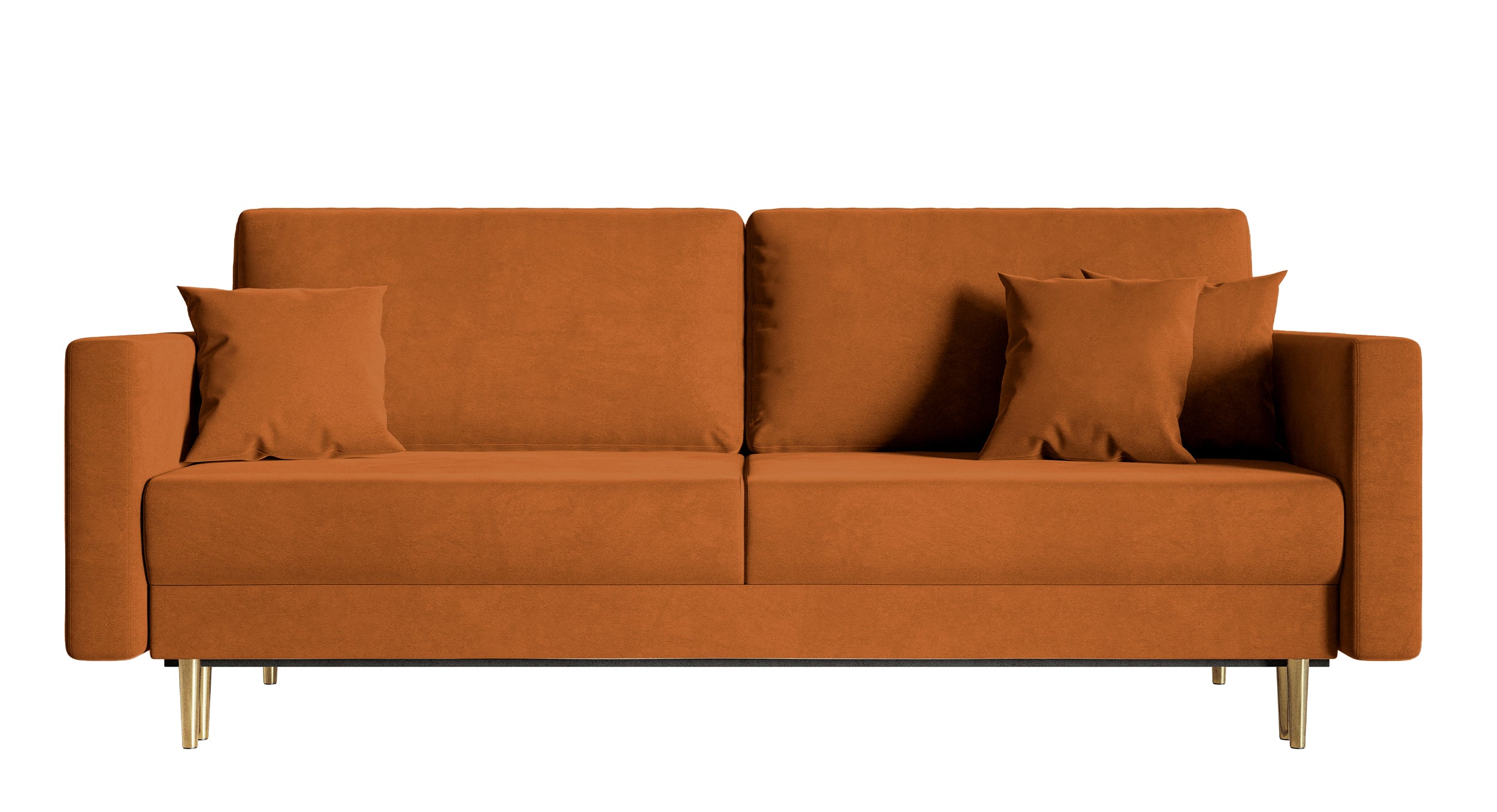 selsey-valico-dreisitziges-ausklappbares-sofa-kupferfarbener-samt-wasserabweisen image 7