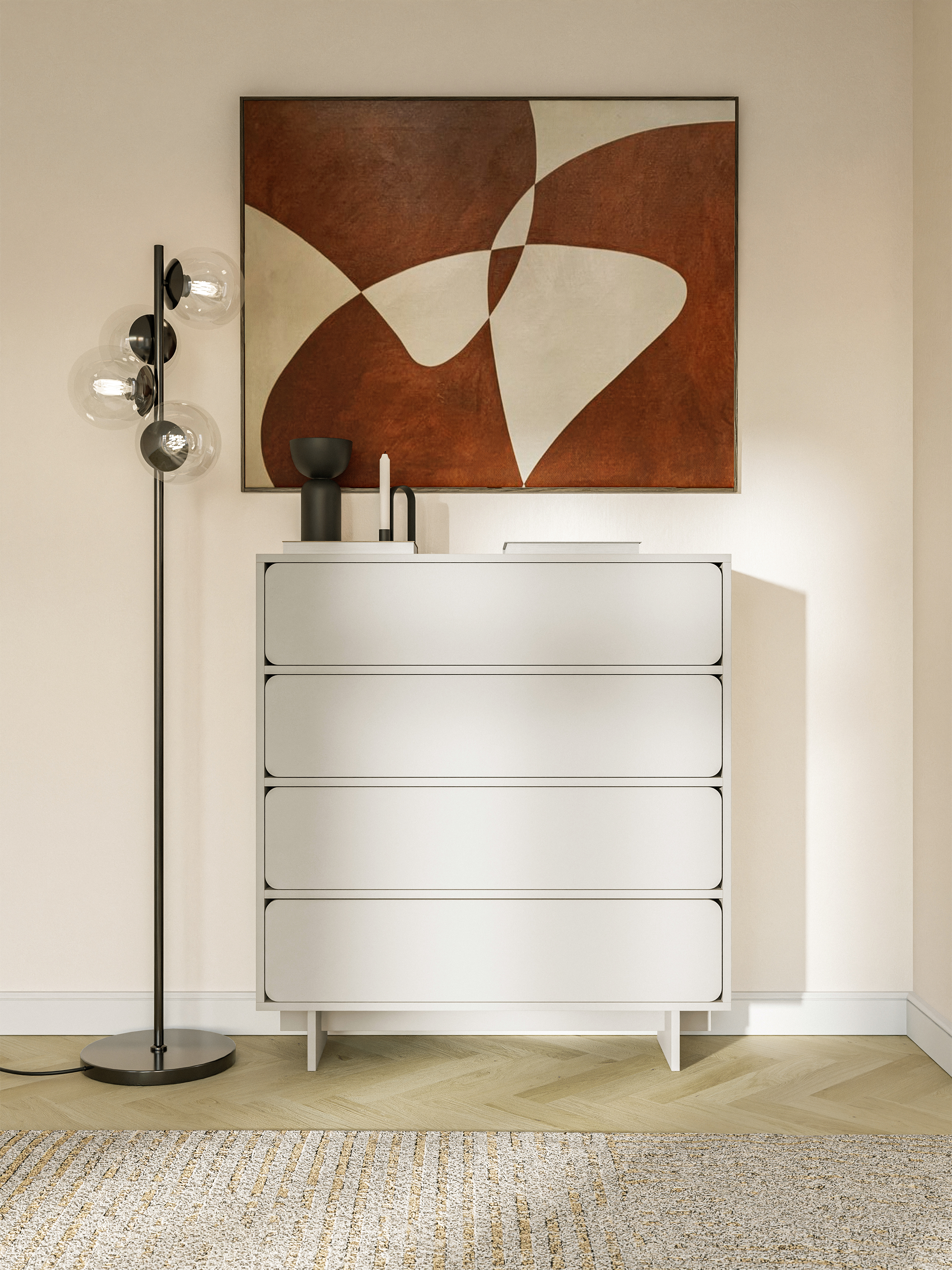 selsey-wuwu-kommode-mit-vier-schubladen-101-cm-grau-beige image 2