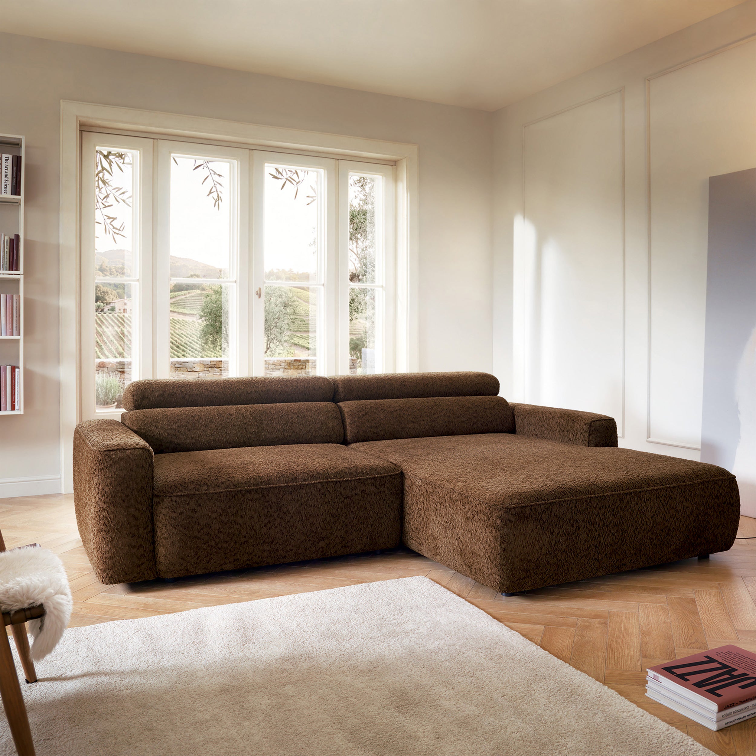 selsey-fando-ecksofa-l-form-rechtsseitig-mit-elektrischem-auszug-brauner-chenill image 2
