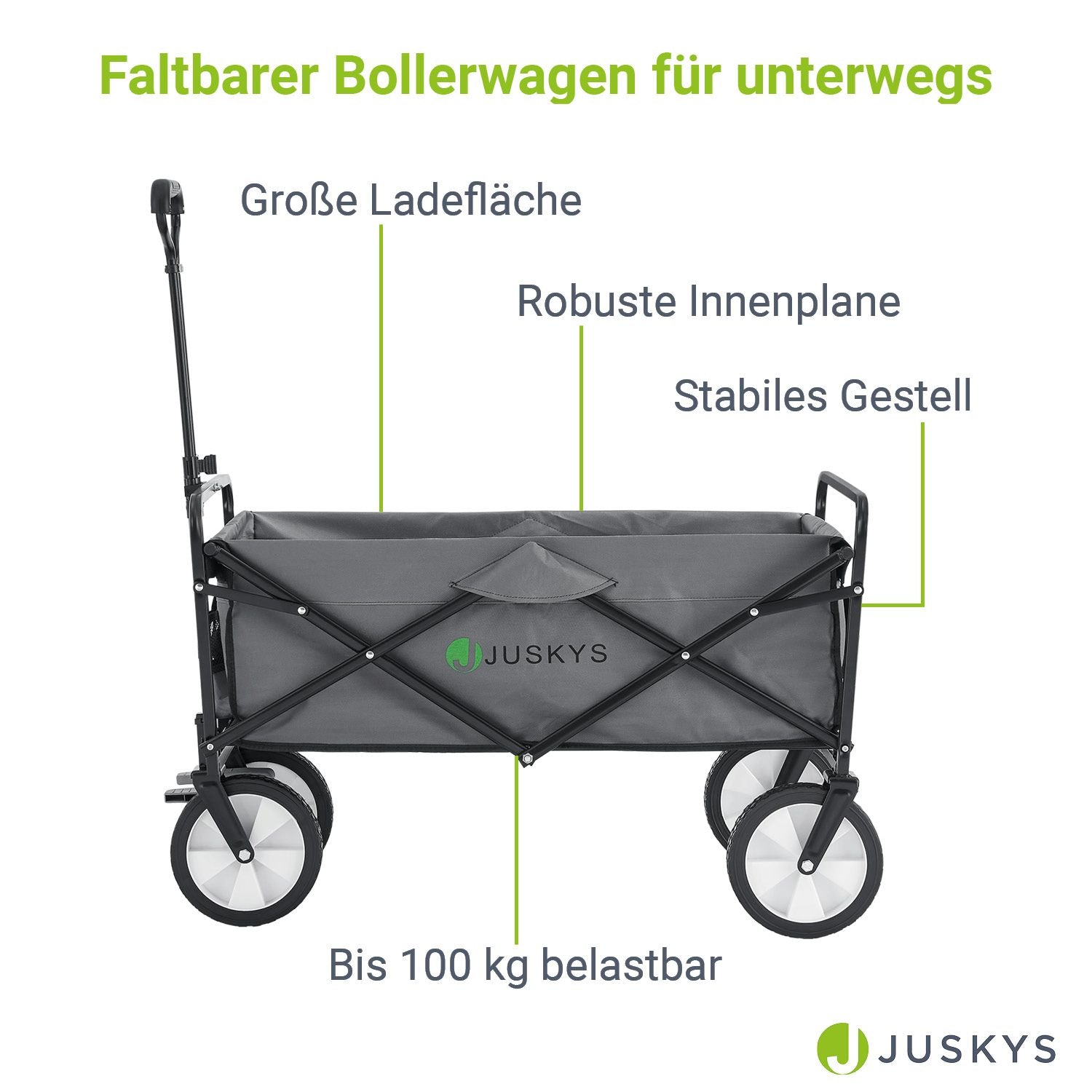 juskys-faltbarer-bollerwagen-handwagen-bis-100-kg-diverse-farben image 3