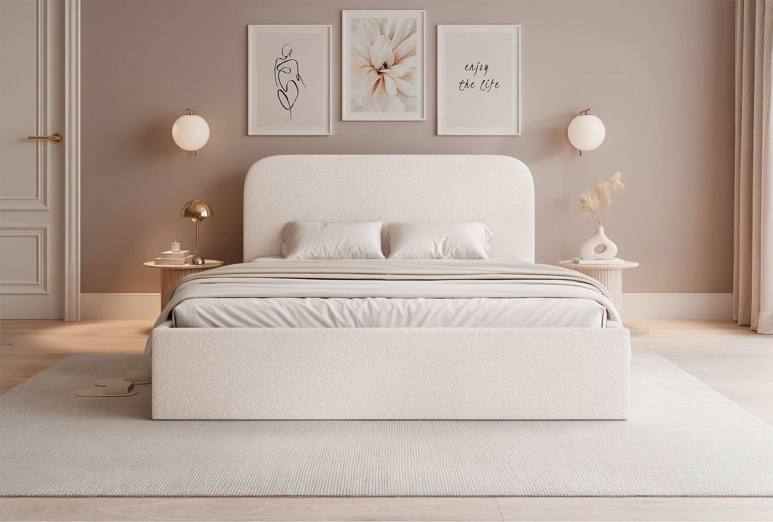 selsey-sonvivo-polsterbett-180x200-cm-mit-bettkasten-creme-chenille-metallrahmen image 3