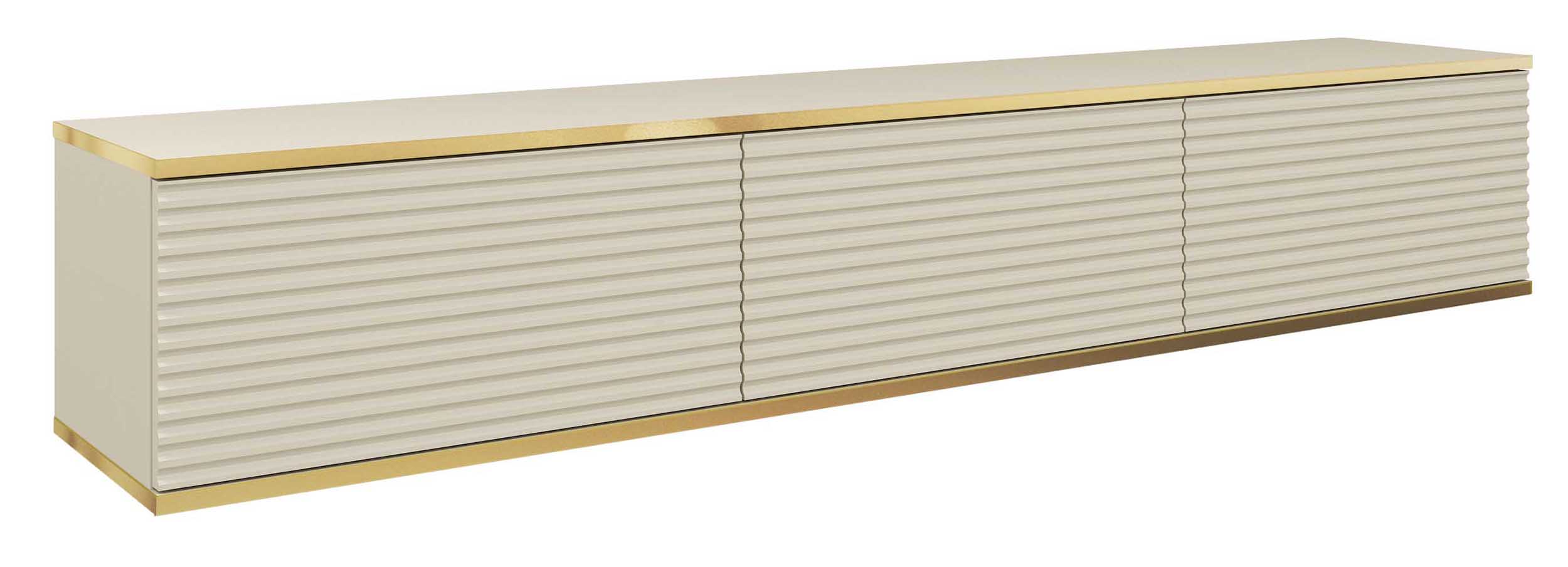 selsey-mucalma-tv-schrank-175-cm-beige-mit-goldenen-lamellen-akzenten image 1