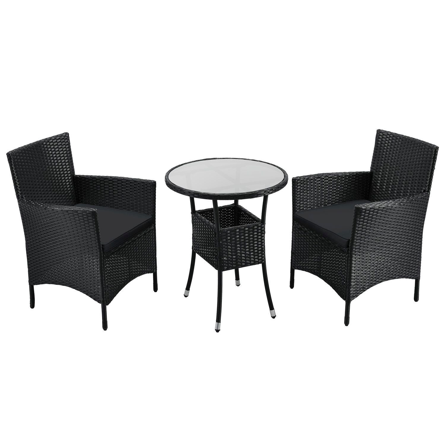 juskys-bayamo-polyrattan-balkon-set-2-personen-schwarz-creme image 3