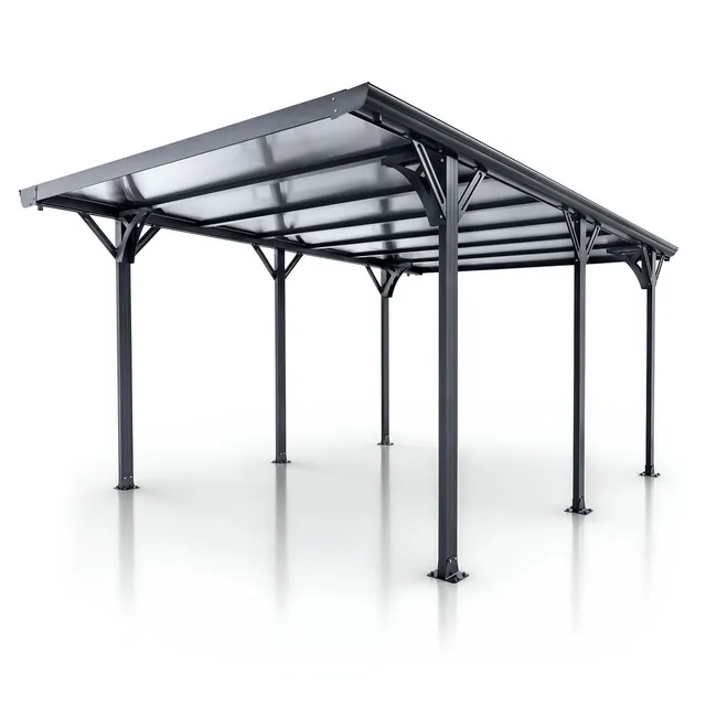 juskys-carport-5x3-m-mit-flachdach-alu-unterstand-diverse-modelle image 1