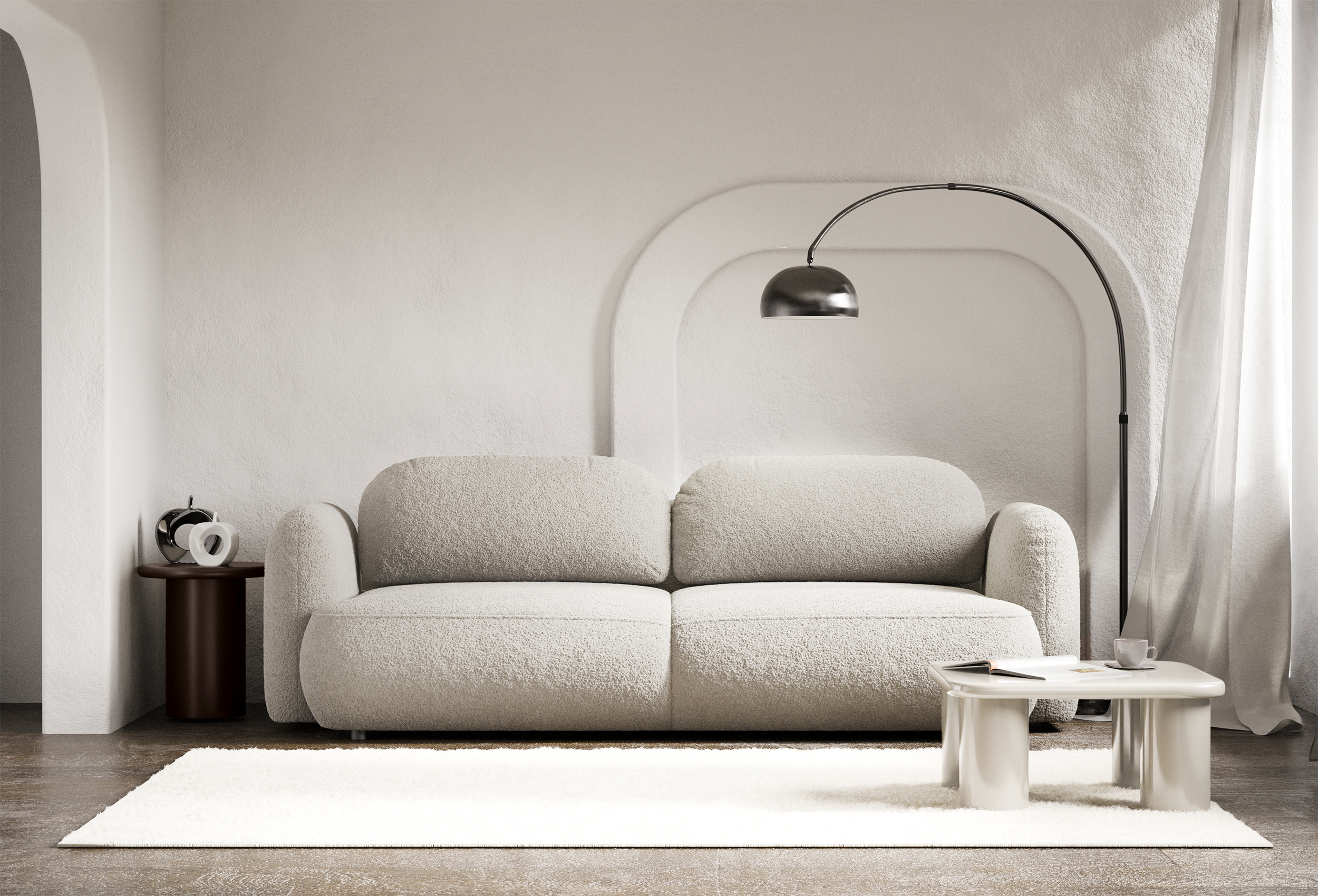 selsey-vellity-couchtisch-70x70-cm-beige-hochglanz-mdf image 2