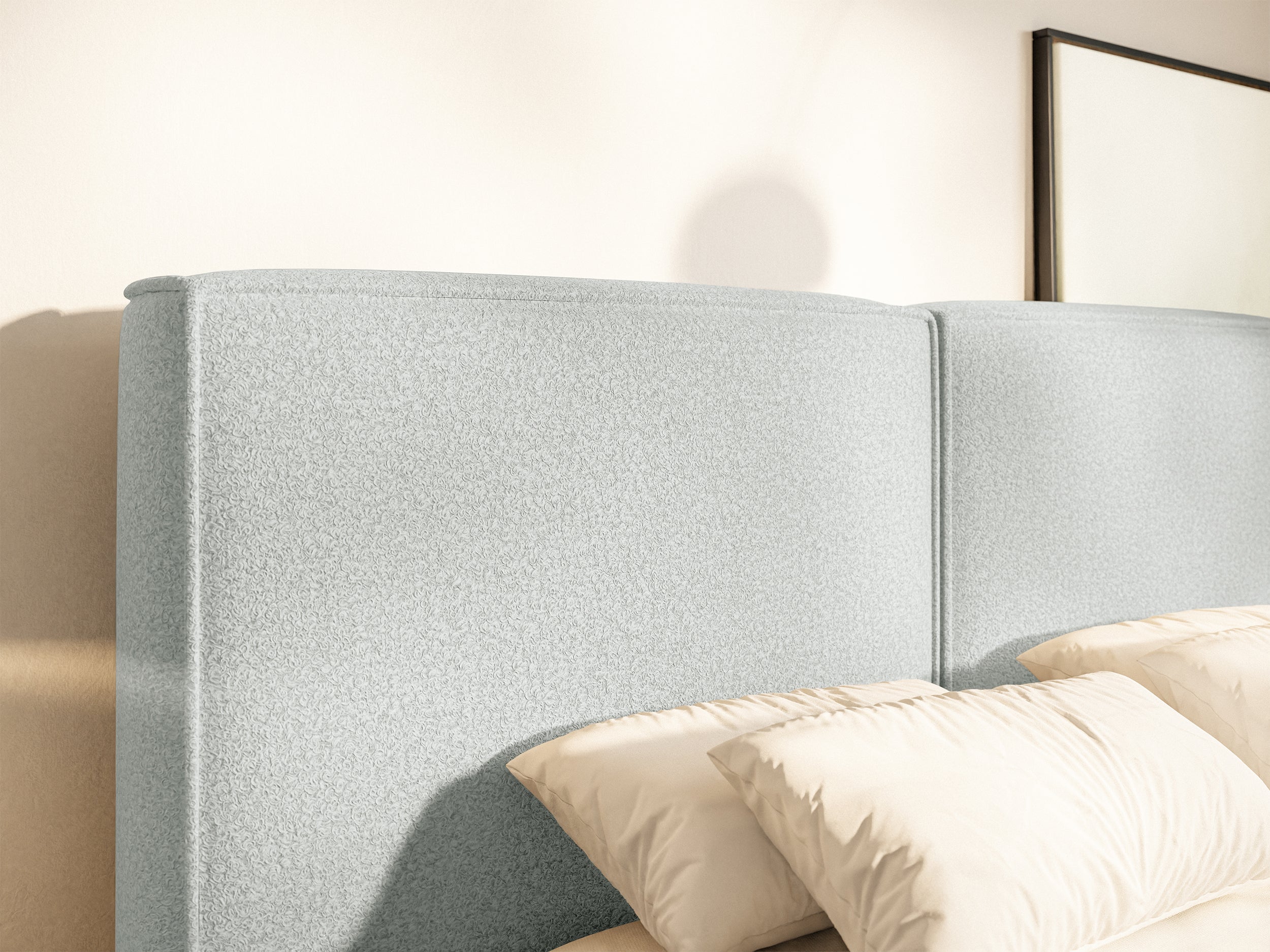 selsey-tilves-gepolstertes-bett-200x200-cm-mit-stauraum-hellgrauer-boucl-metallr image 5