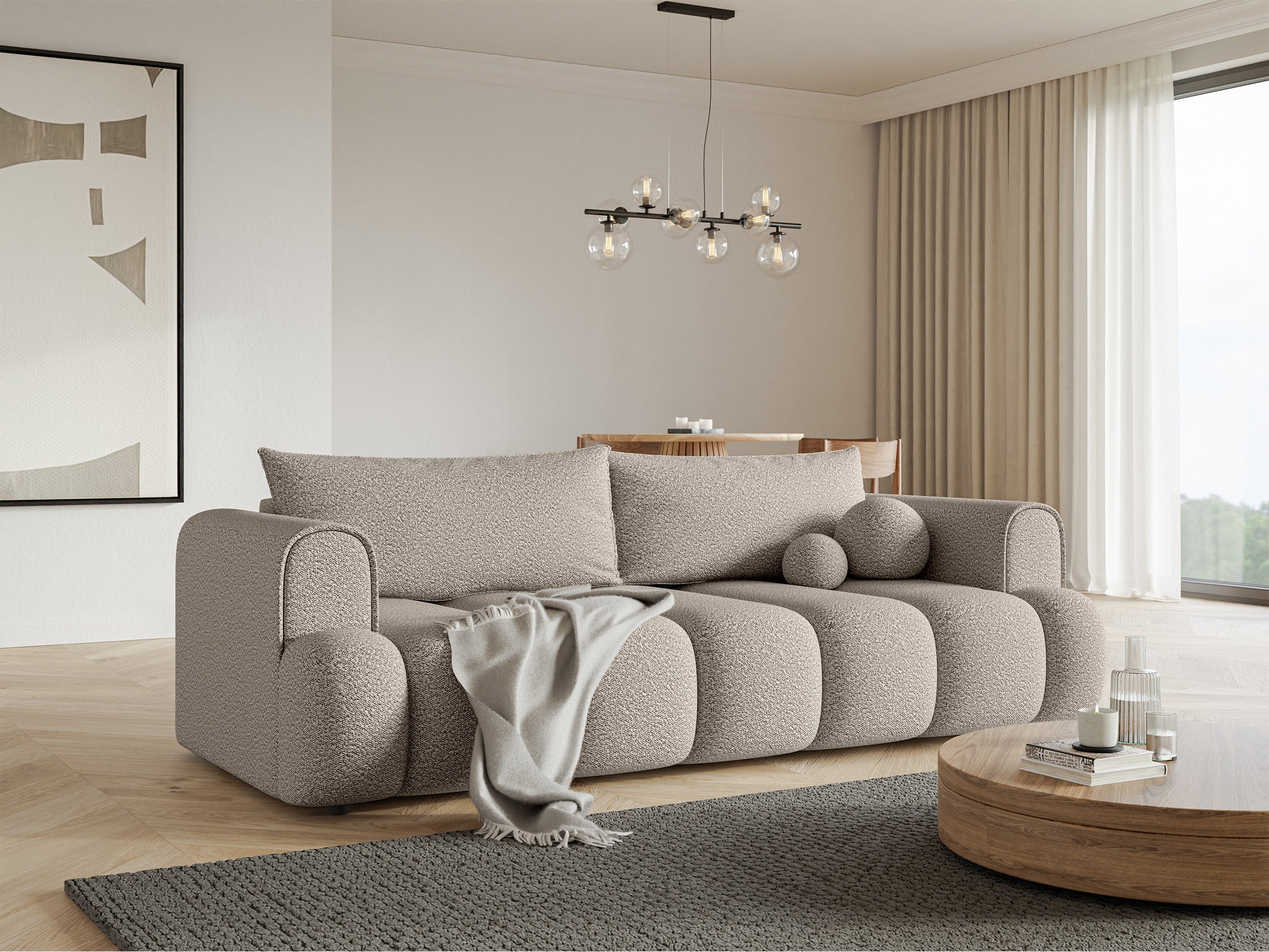 selsey-dandelino-dreisitziges-sofa-mit-schlaffunktion-hellbeige-boucl image 3