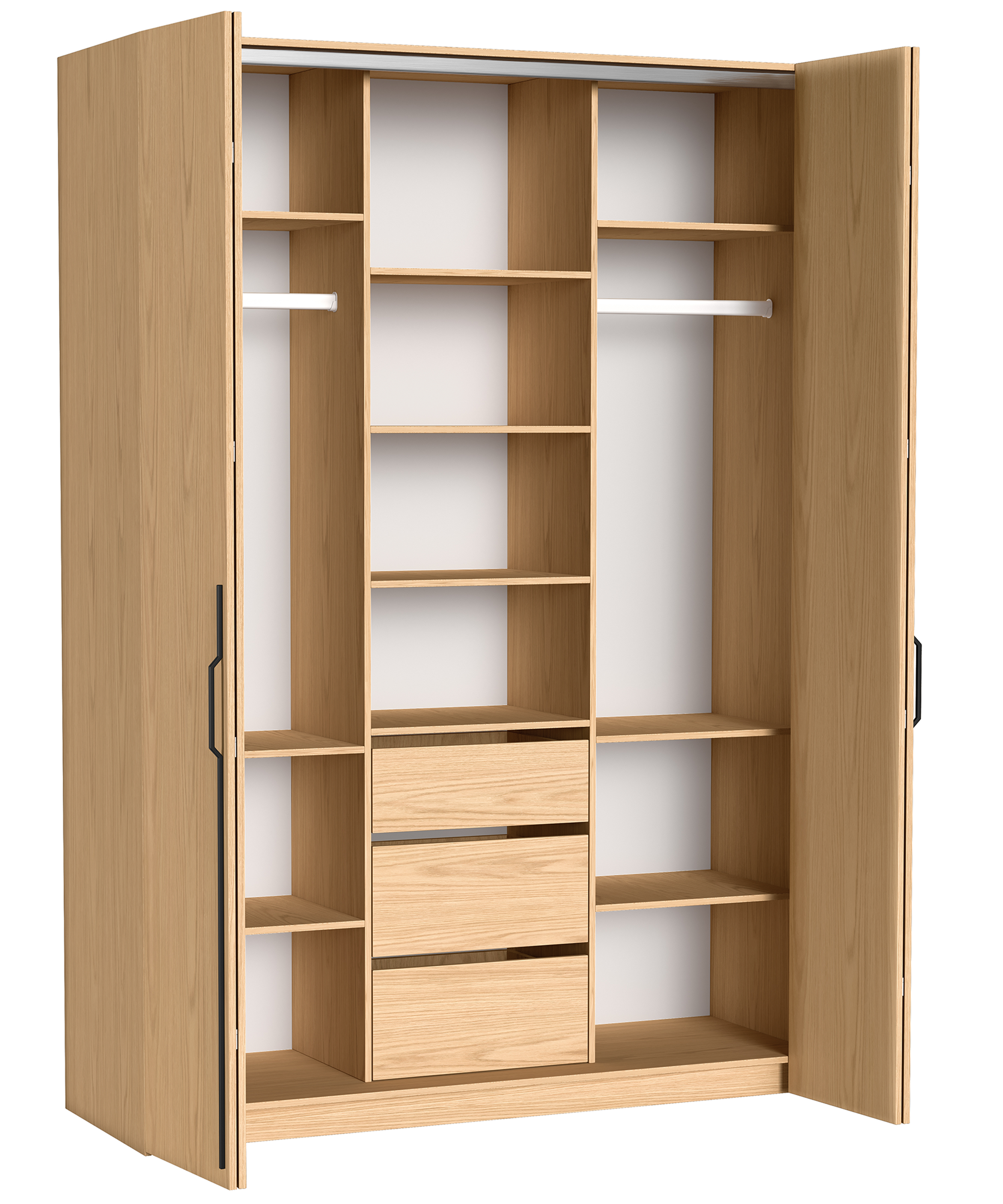 selsey-bari-kleiderschrank-170-cm-eiche-bookmatch-mit-3-schubladen-zweit-rig image 6
