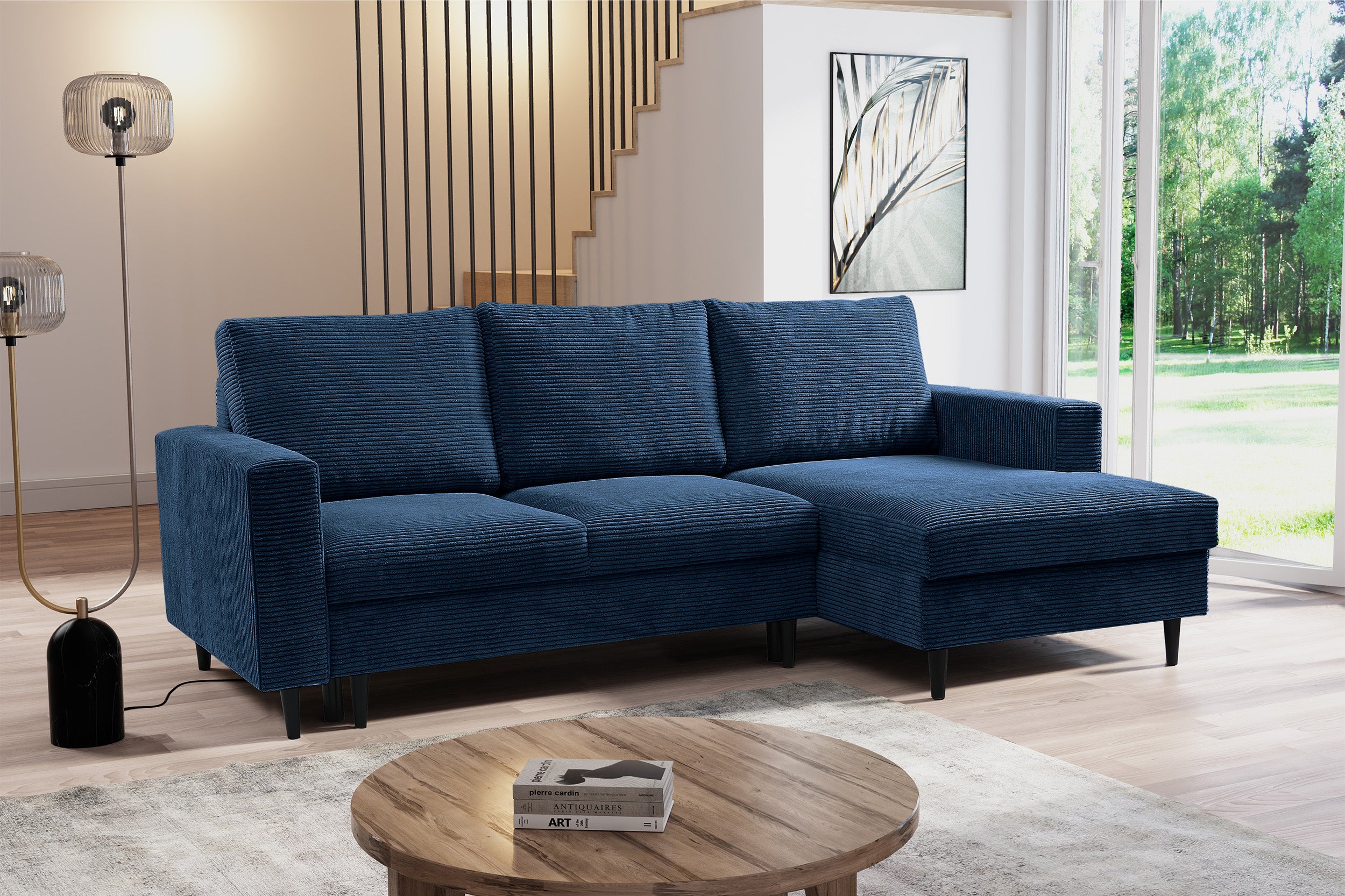 selsey-nalika-ecksofa-mit-schlaffunktion-rechts-marineblau-cord-mit-stauraum image 2