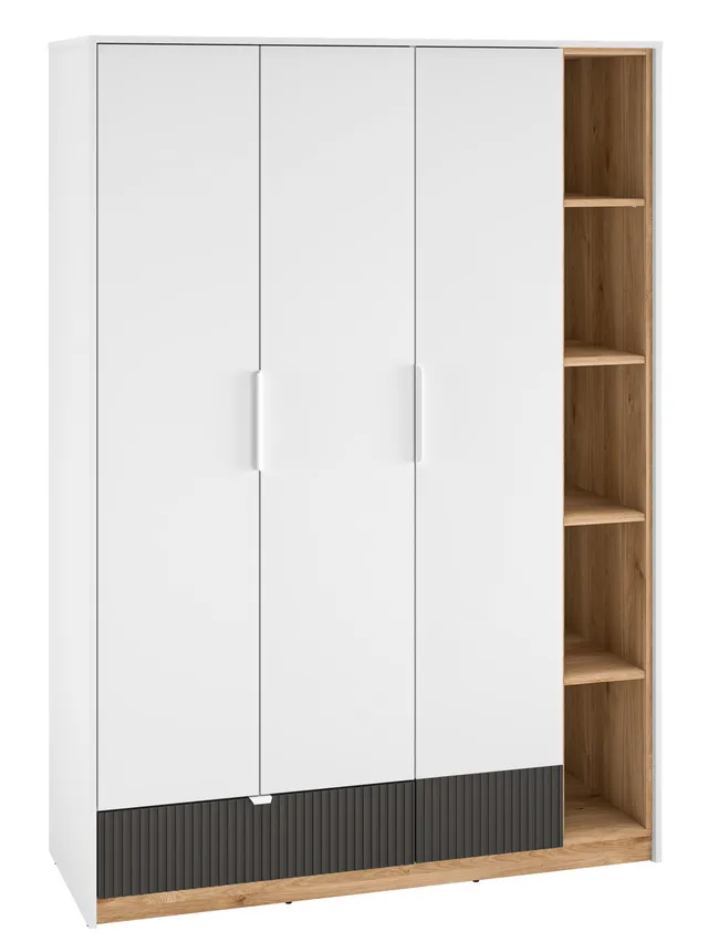 selsey-torino-jugendschrank-3-t-rig-138-cm-honey-castello-eiche-alpenwei-grafit image 1