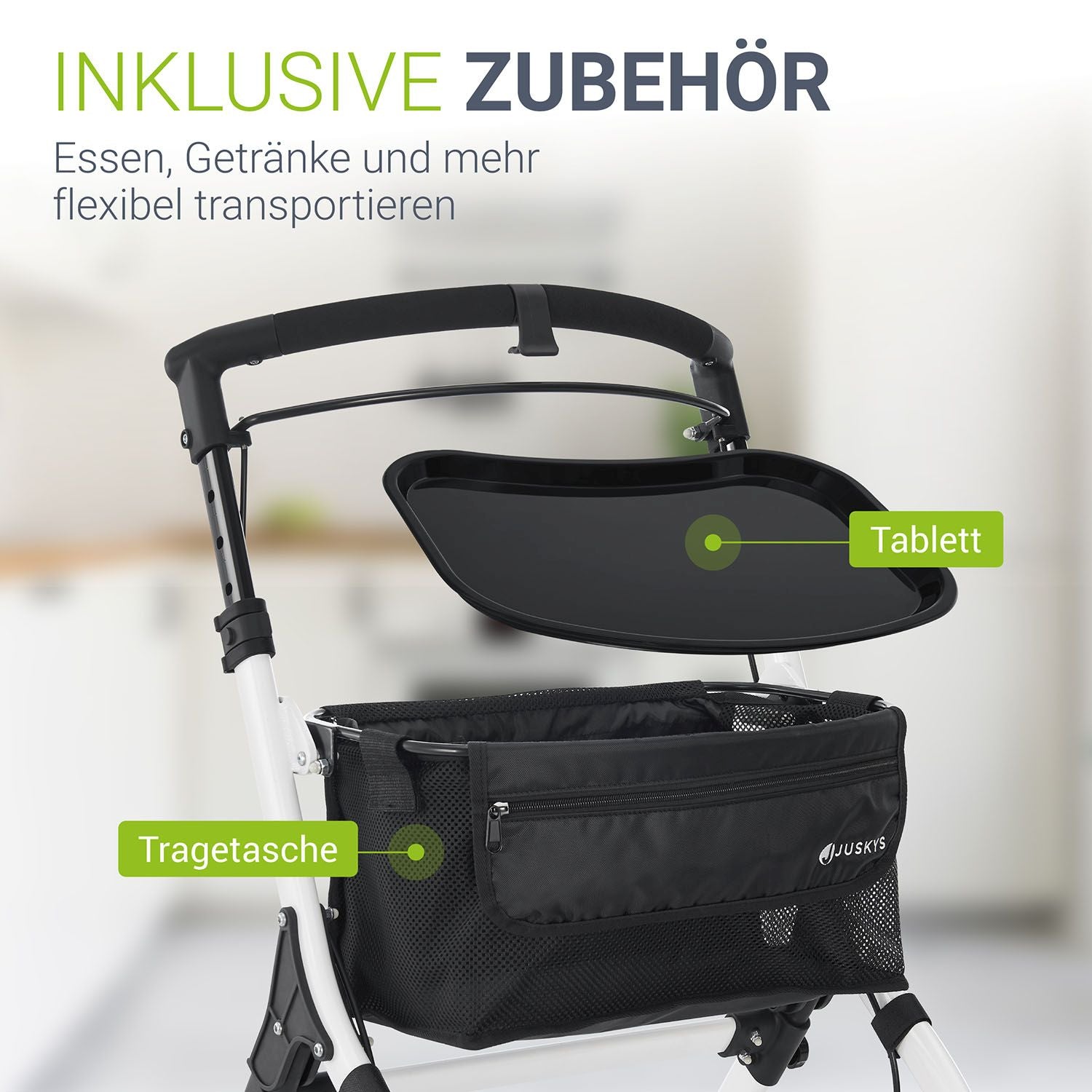 juskys-wohnungsrollator-aktiv-bordeaux-rot-alu-leichtgewicht-mit-tablett-und-tas image 4