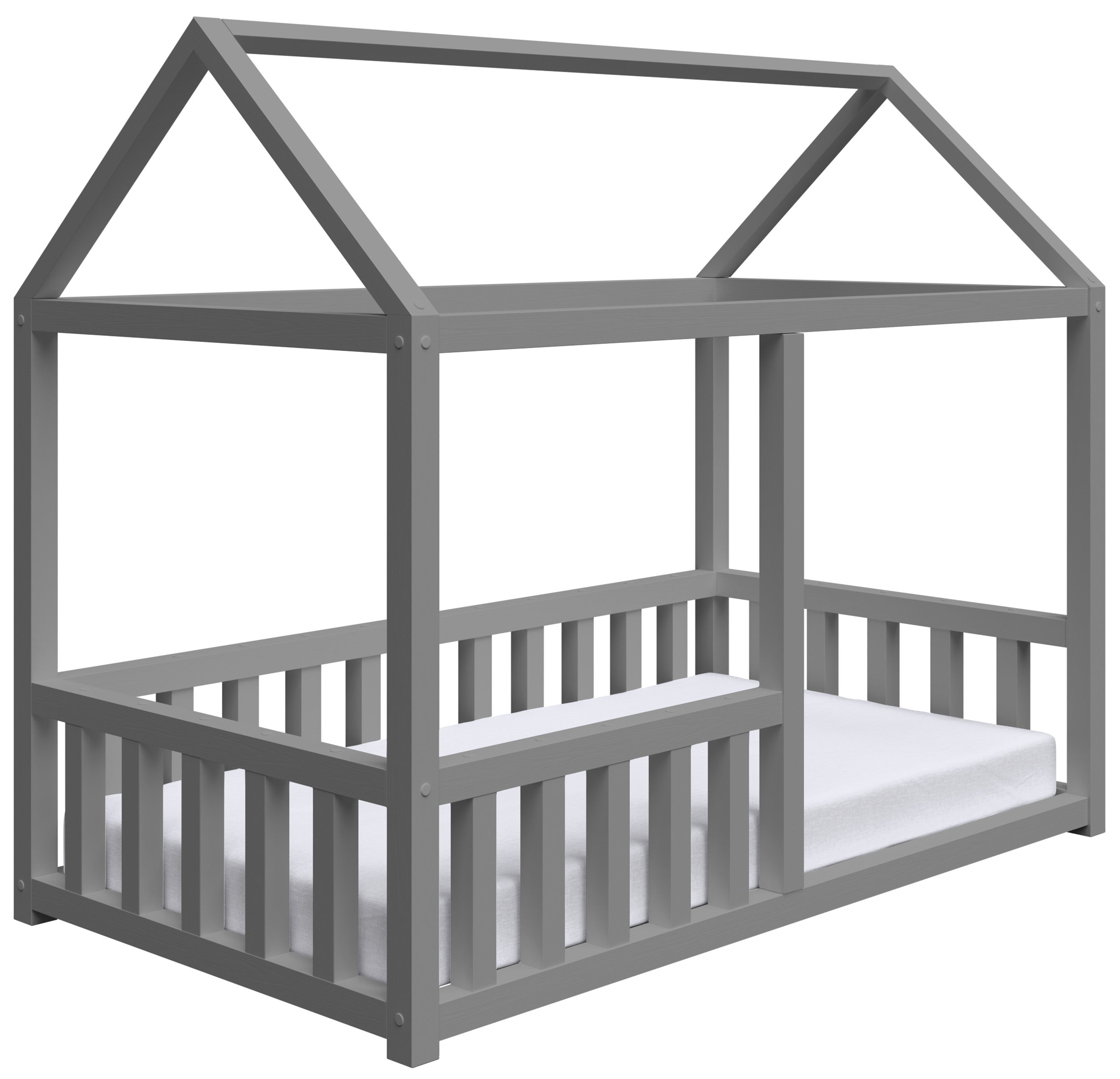 selsey-vistena-hausbett-75x160-cm-grau-kiefernholz-mit-lattenrost image 1
