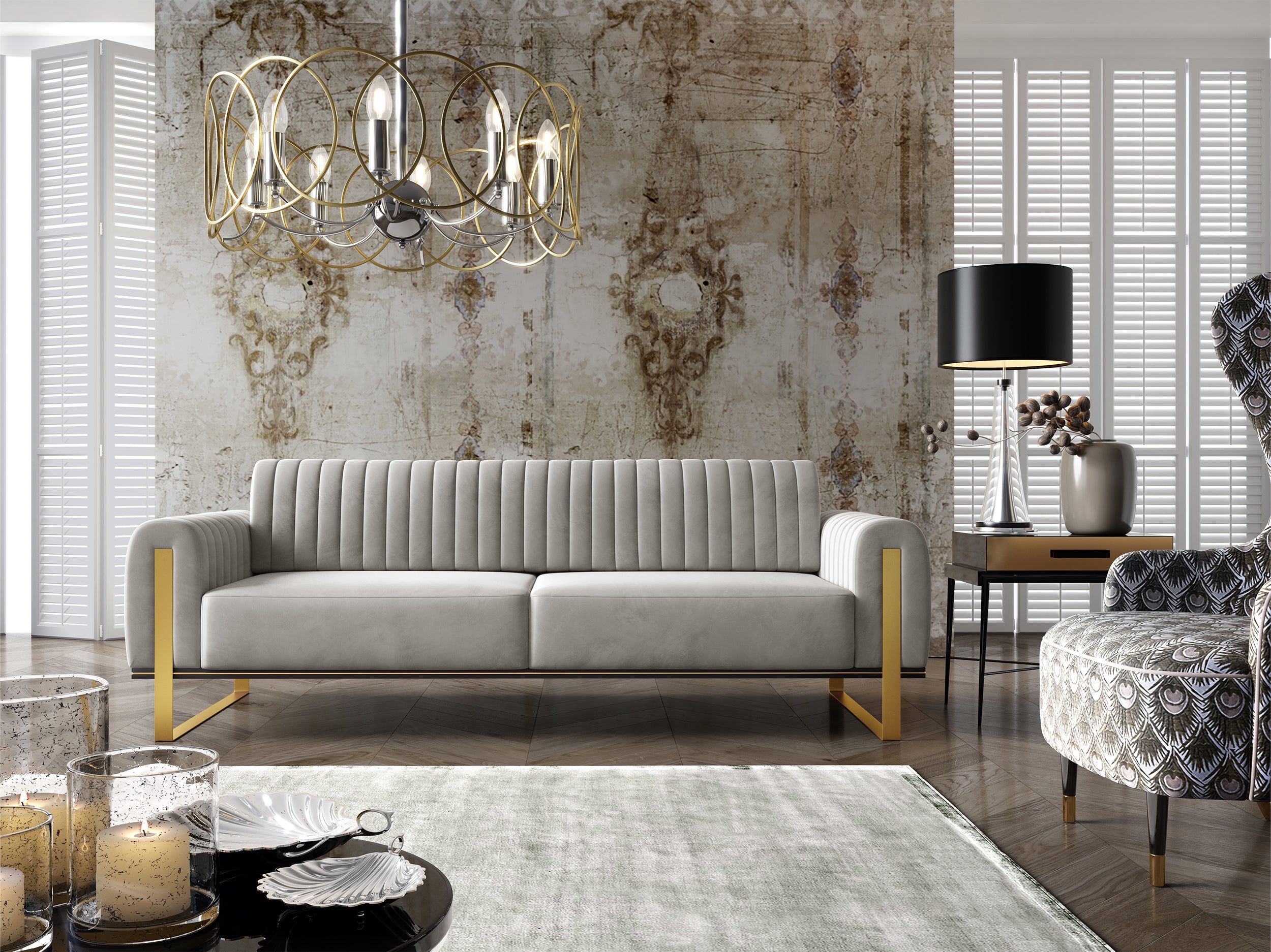 selsey-parissa-dreiersofa-3-sitzer-hellgrauer-samt image 3