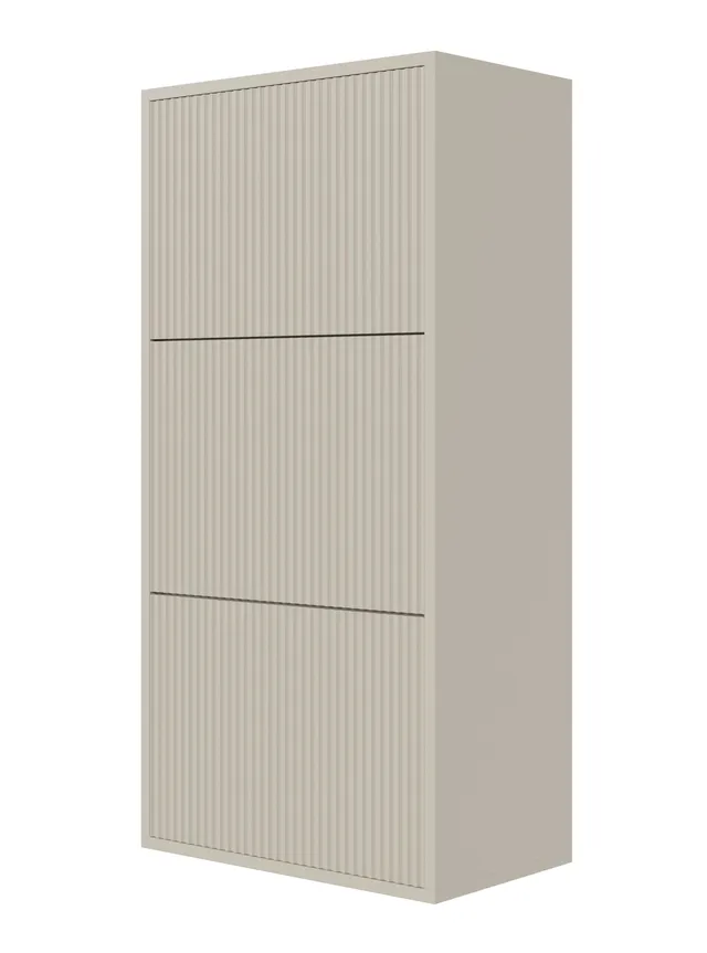 selsey-schuhschrank-veldio-50-cm-mit-3-f-chern-grau-beige-zum-aufh-ngen image 1