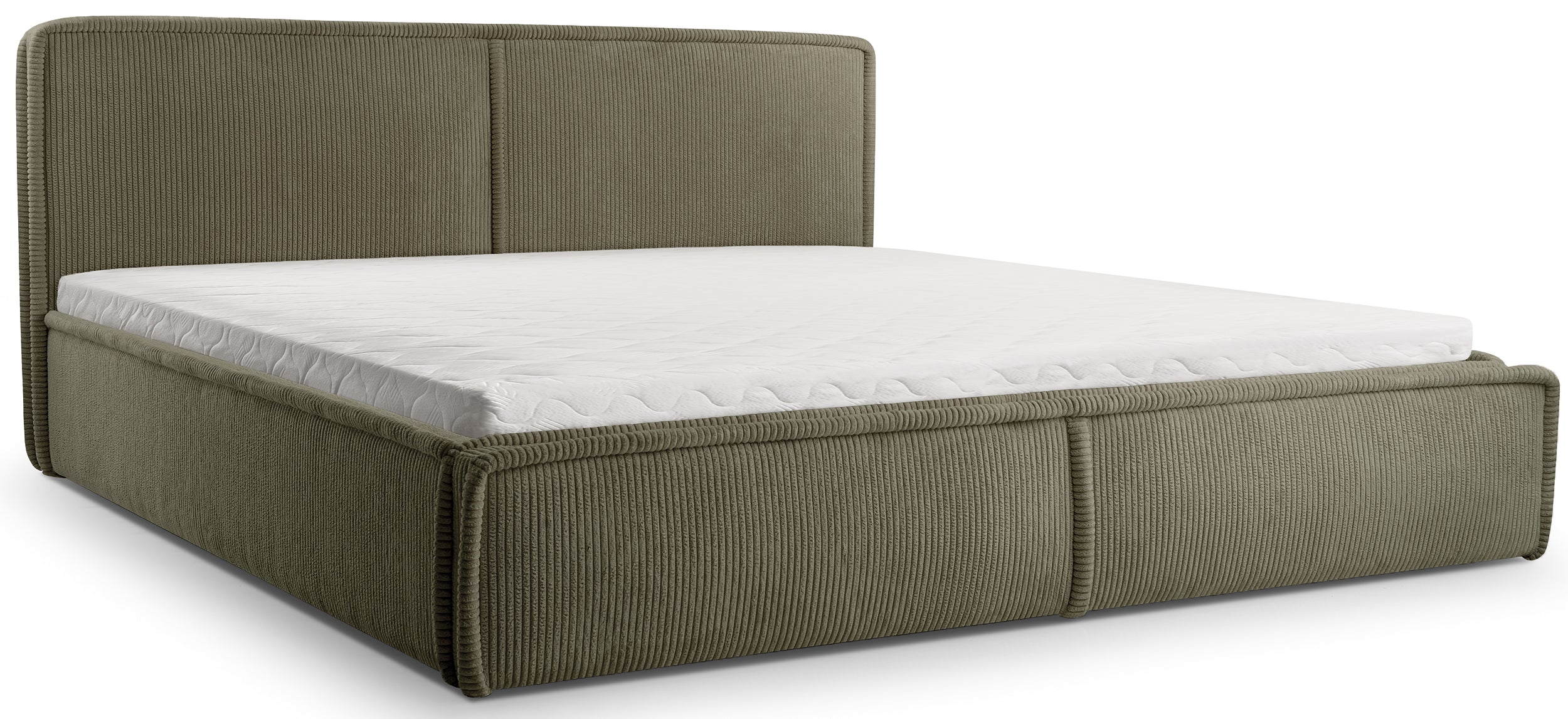 selsey-cordo-gepolstertes-bett-160x200-cm-mit-stauraum-olivgr-ner-cord image 1