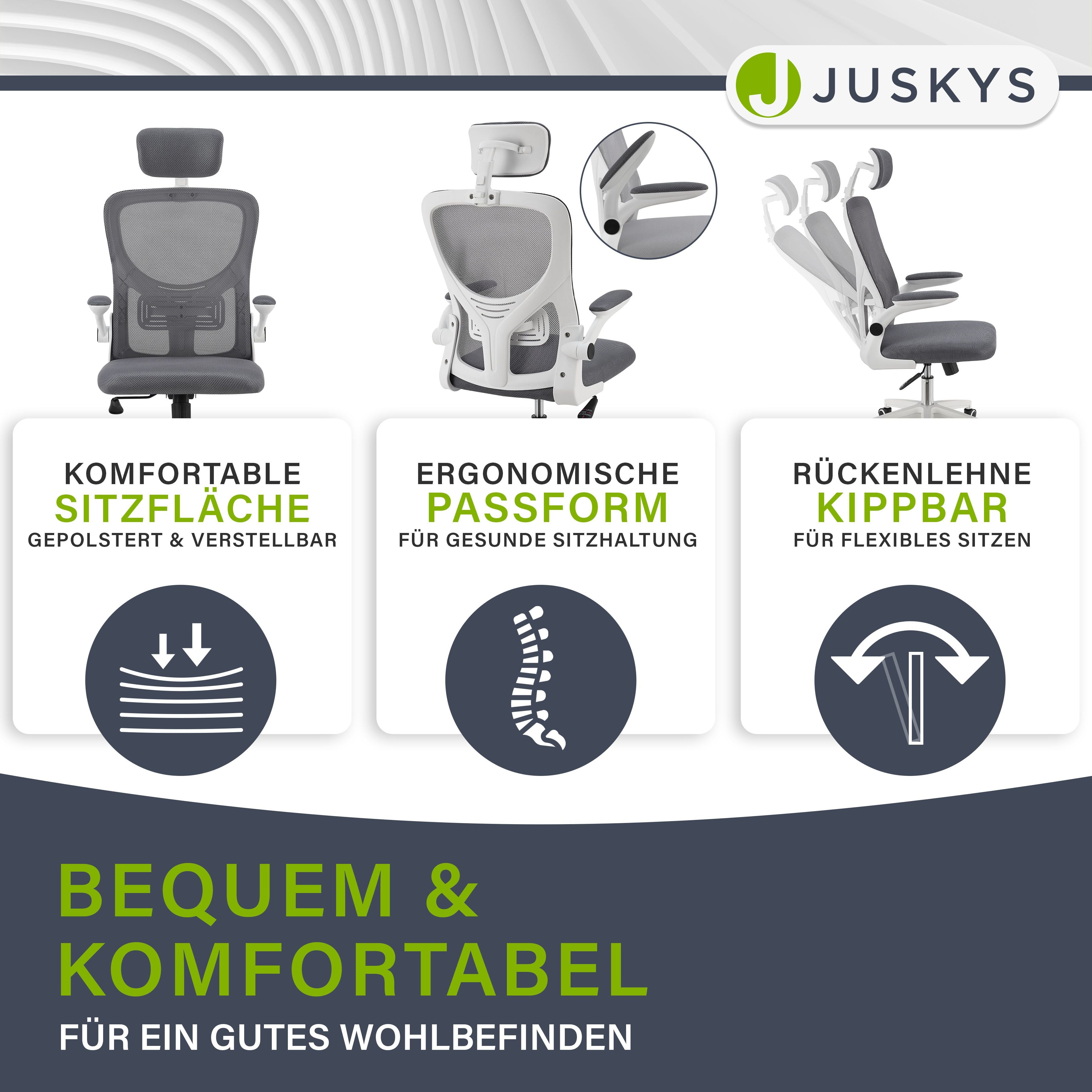 juskys-b-rostuhl-baltimore-grau-wei-ergonomischer-schreibtischstuhl image 6