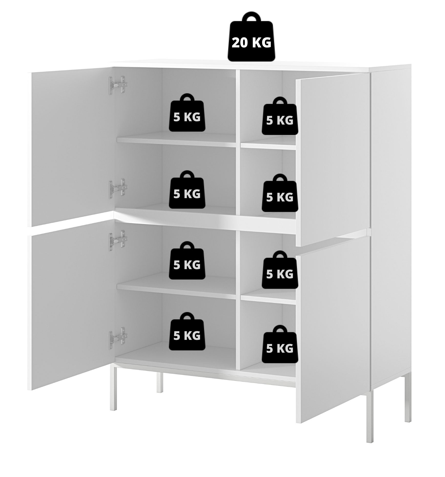 selsey-bemmi-hohe-kommode-100-cm-kaschmir-mit-stahlf-en image 7