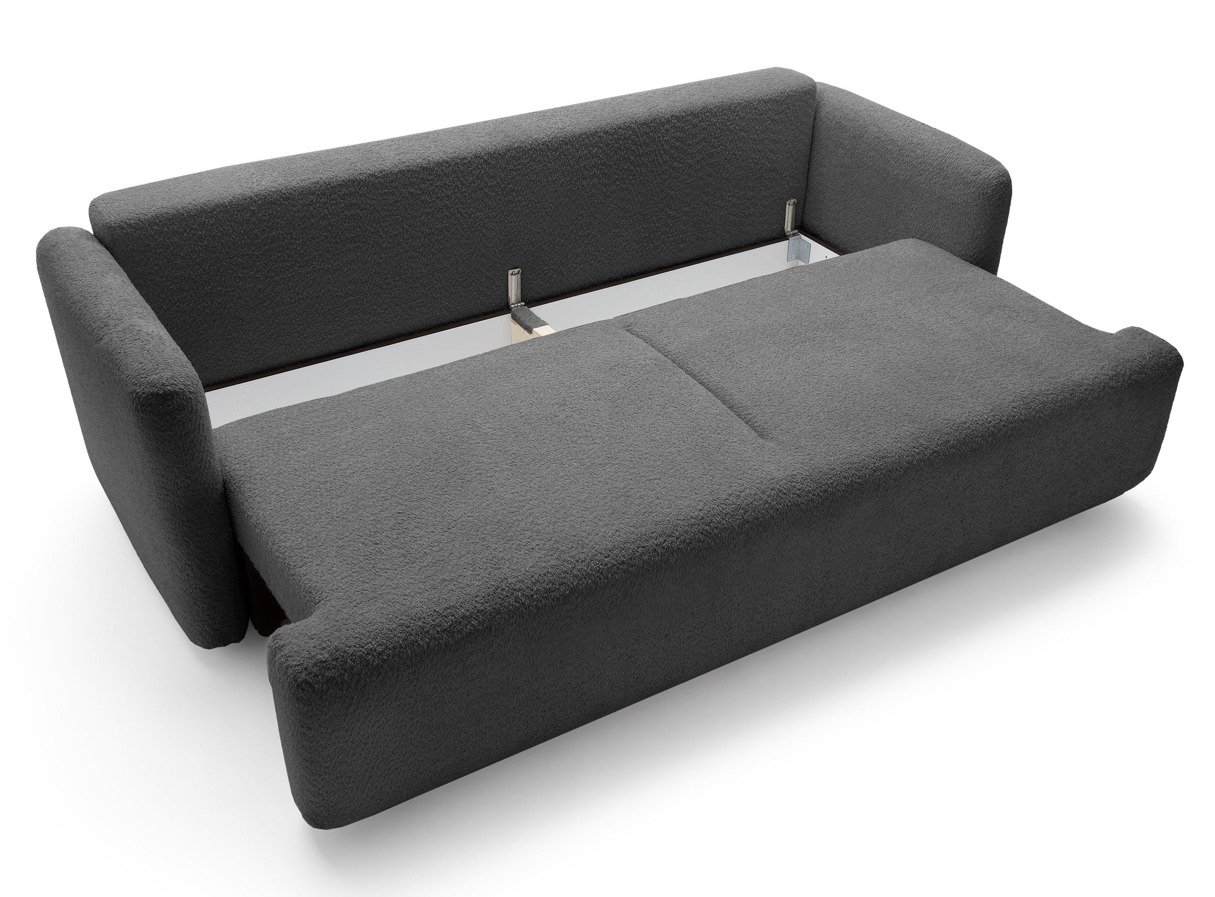 selsey-lambina-dreisitziges-schlafsofa-mit-stauraum-dunkelgrau-boucl image 5
