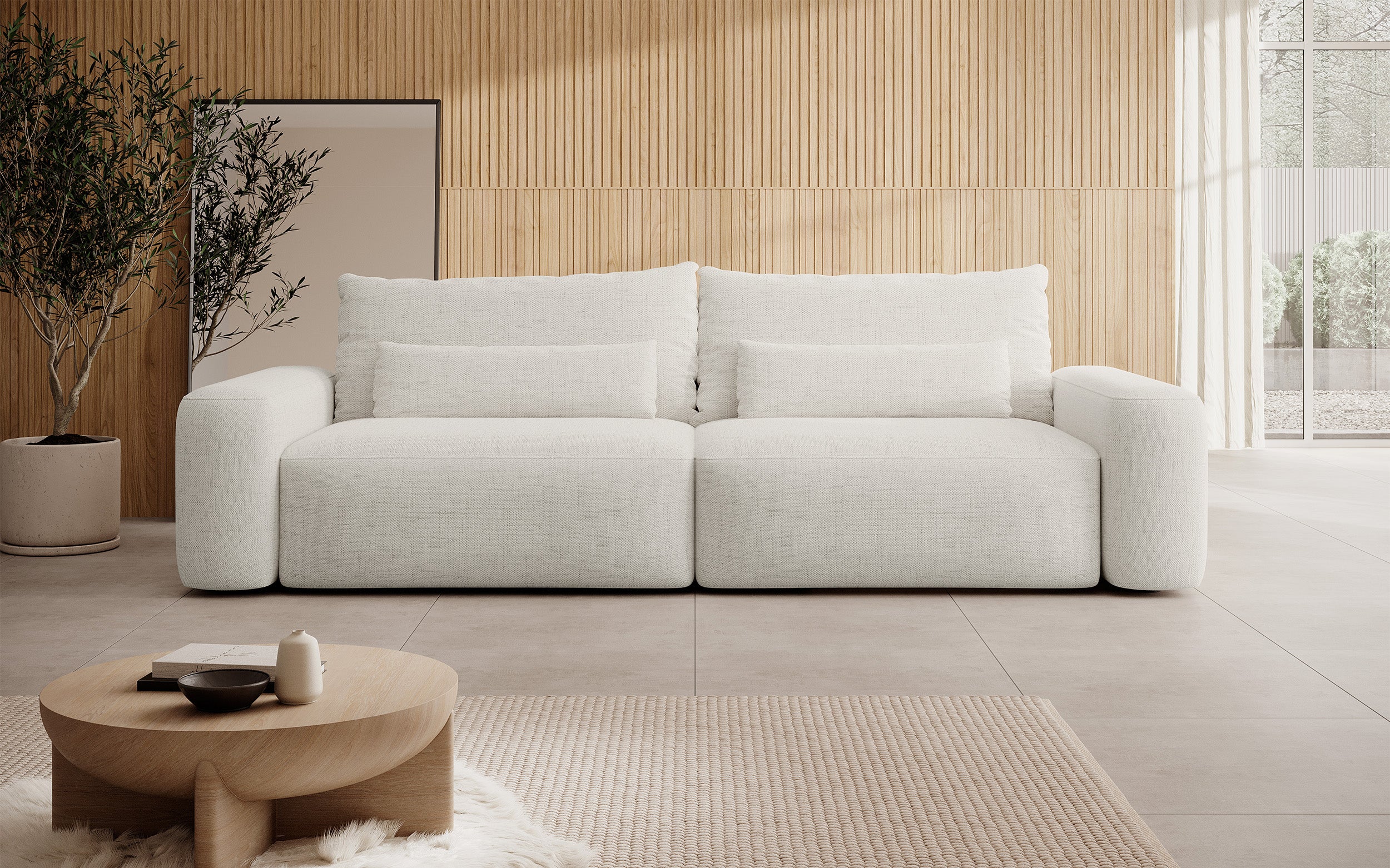 selsey-carnos-dreisitziges-schlafsofa-creme-hydrophober-chenille-schwarze-beine image 4