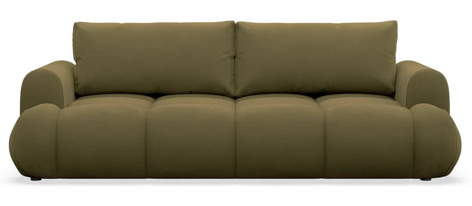 selsey-ombo-doce-3-sitziges-schlafsofa-mit-stauraum-velours-oliv-wasserabweisend image 1
