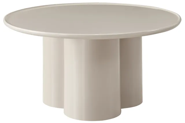 selsey-roulness-runder-couchtisch-80-cm-hellbeige-hochglanz image 1