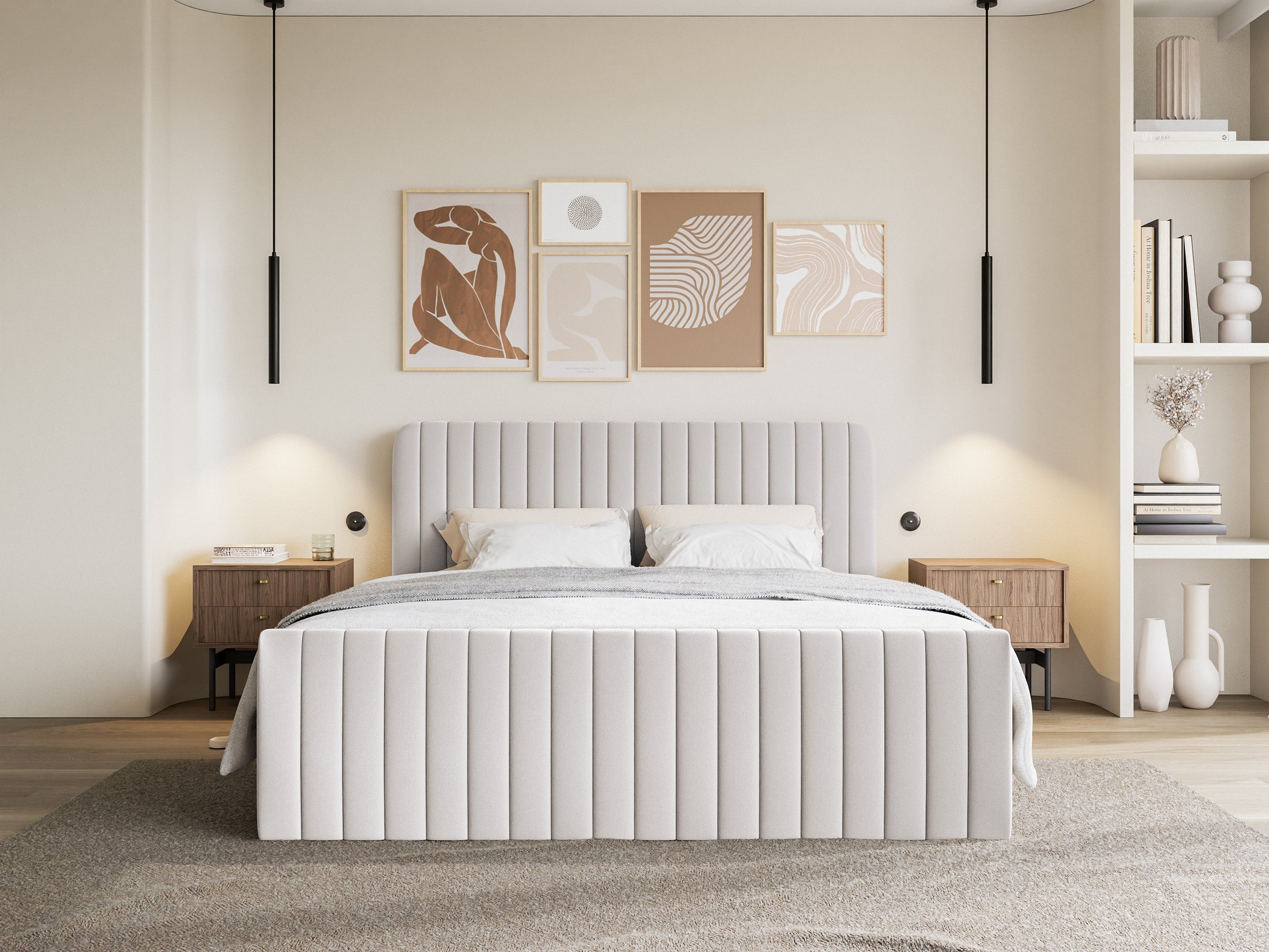 selsey-saliano-kontinentalbett-200x200-cm-hellgrau-chenille-mit-stauraum-und-top image 3