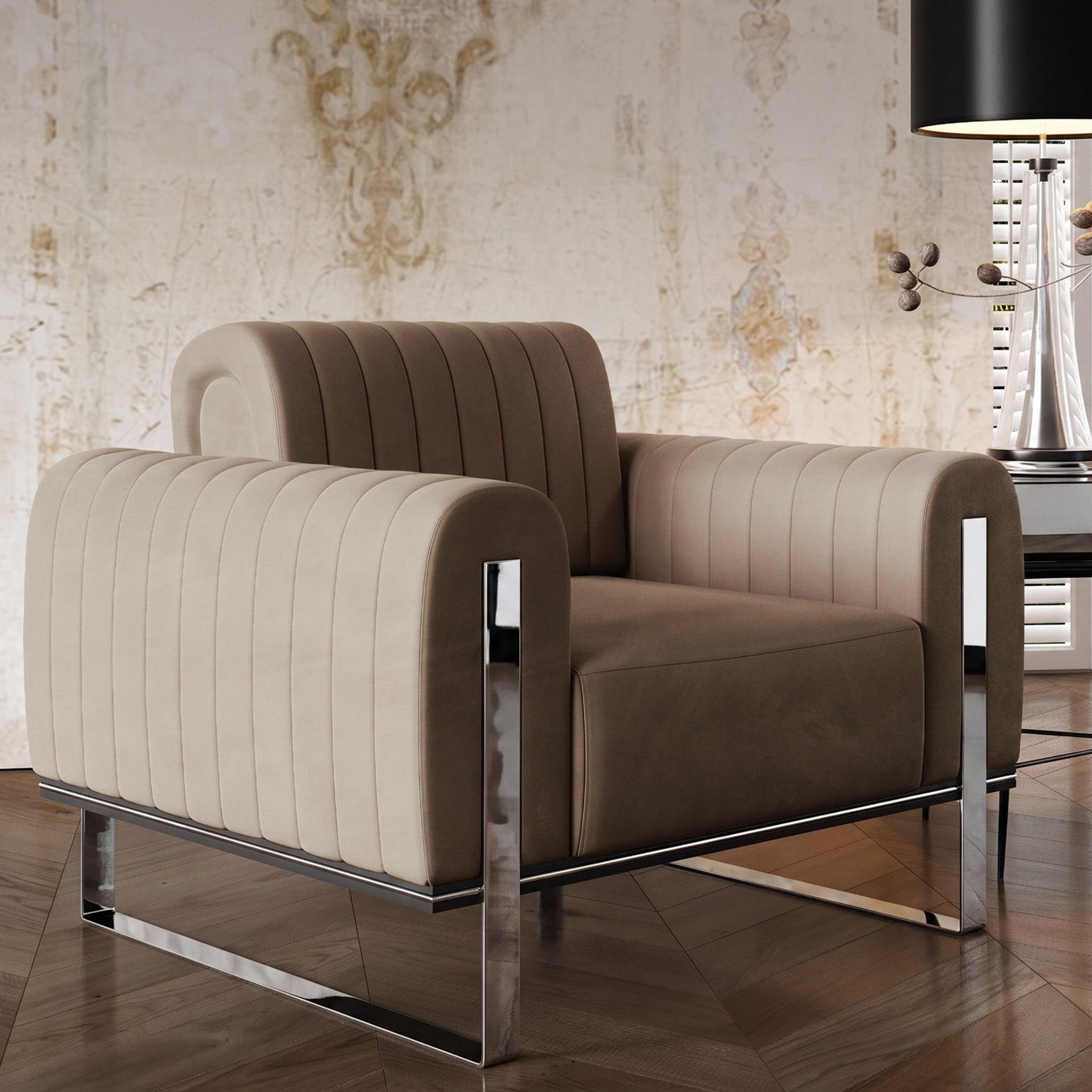 selsey-parissa-schalensitzstuhl-beige-samt-chromf-e image 2