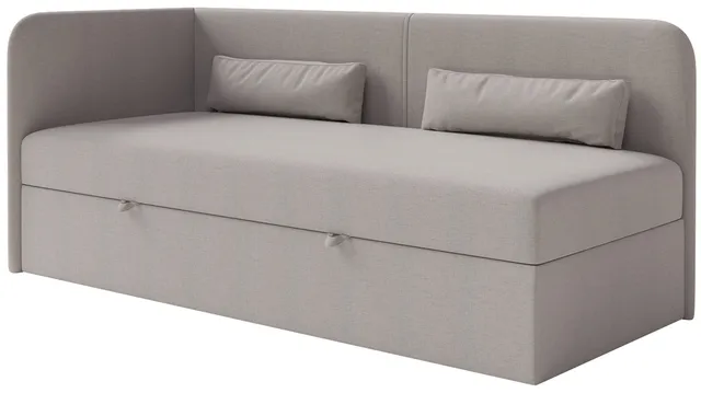 selsey-calmmo-jugendbett-90x200-cm-linksseitig-mit-stauraum-dunkelbeige-chenille image 1