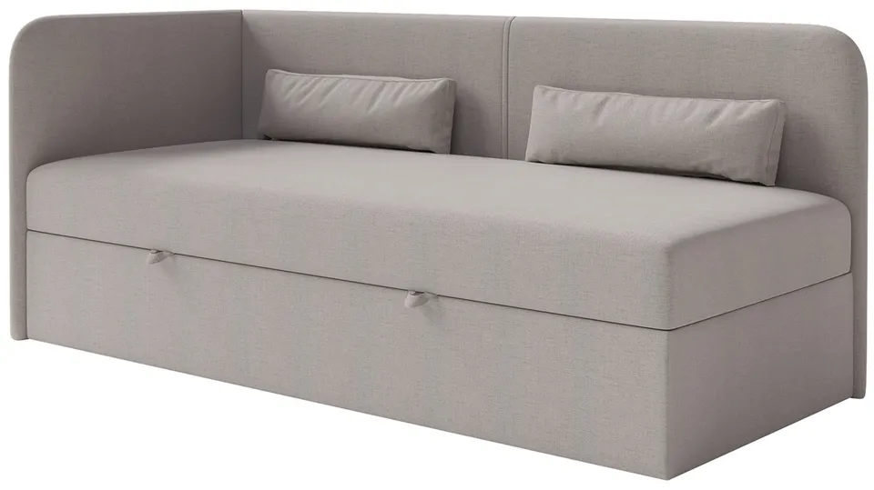 selsey-calmmo-jugendbett-90x200-cm-linksseitig-mit-stauraum-dunkelbeige-chenille image 1