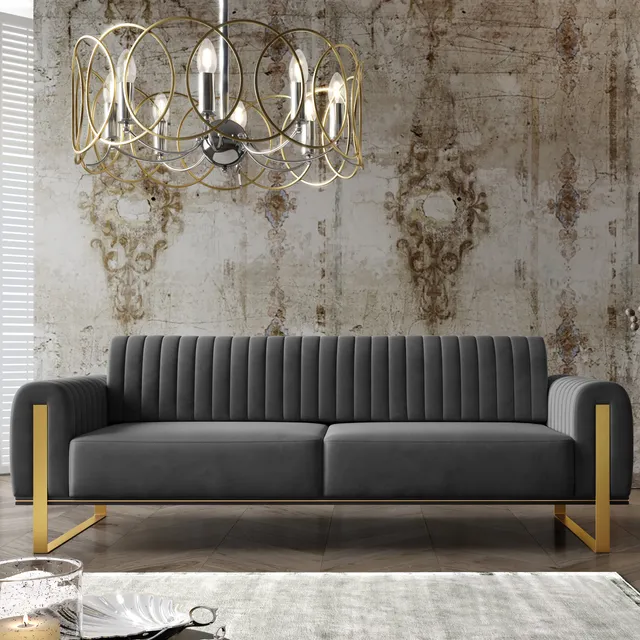 selsey-parissa-dreisitziges-sofa-grauer-samt image 1