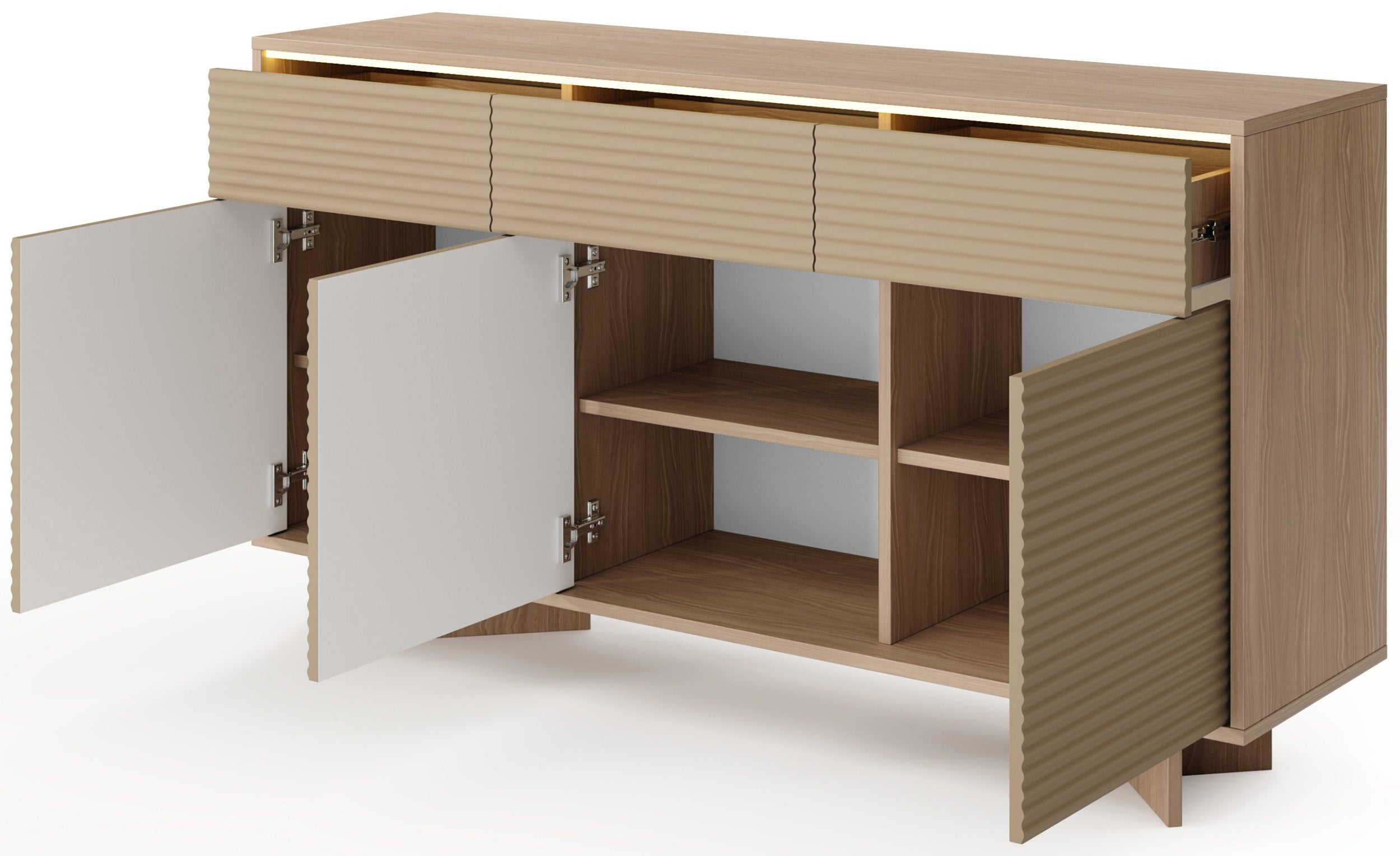selsey-semi-dreht-renschrank-kommode-154-cm-mit-3-schubladen-und-led-bolivar-nat image 3