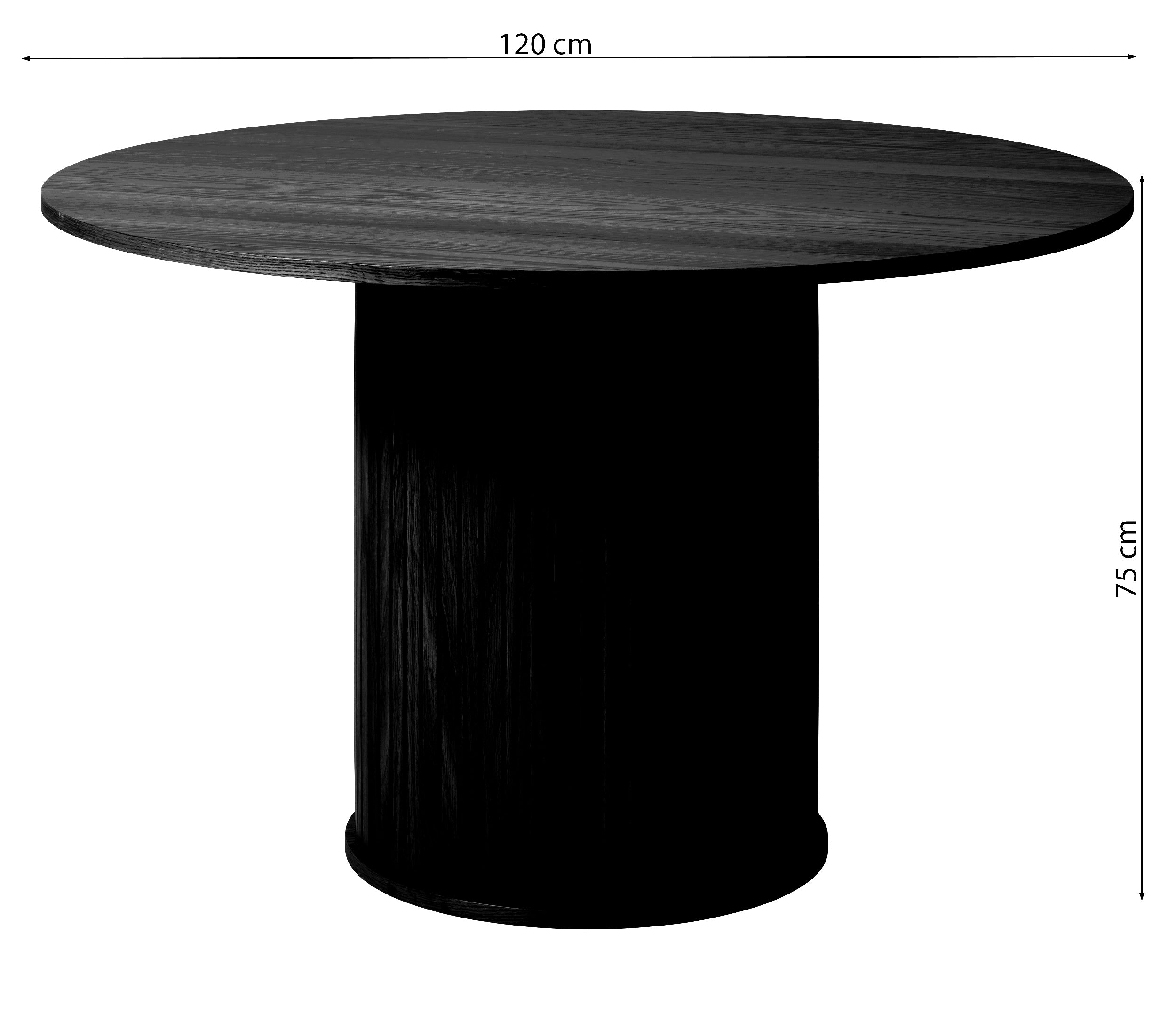 selsey-gativel-runder-esstisch-120-cm-lamellen-eiche-schwarz image 8