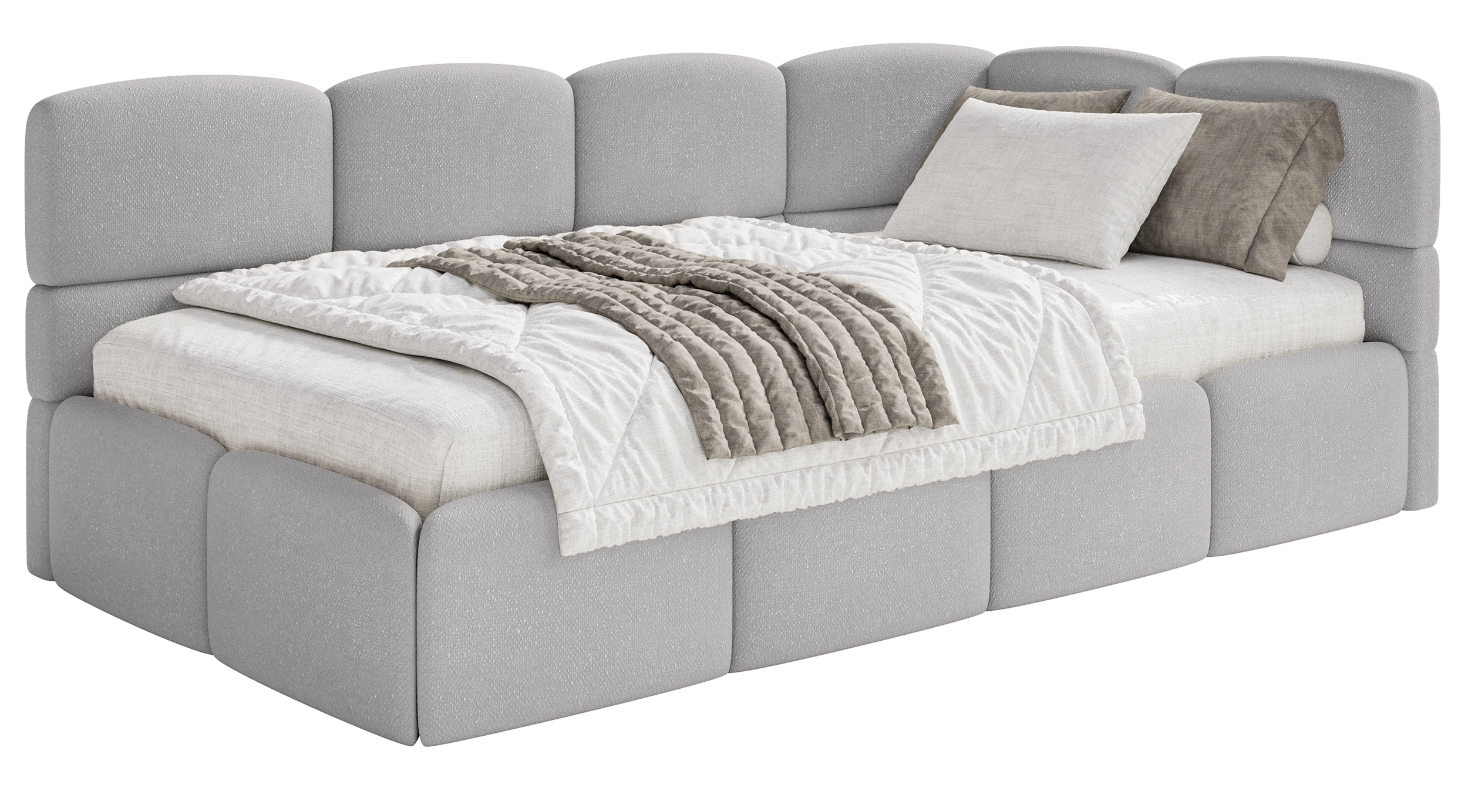 selsey-cloudy-jugendbett-90x200-cm-rechts-hellgrau-chenille-mit-bettkasten-und-m image 4